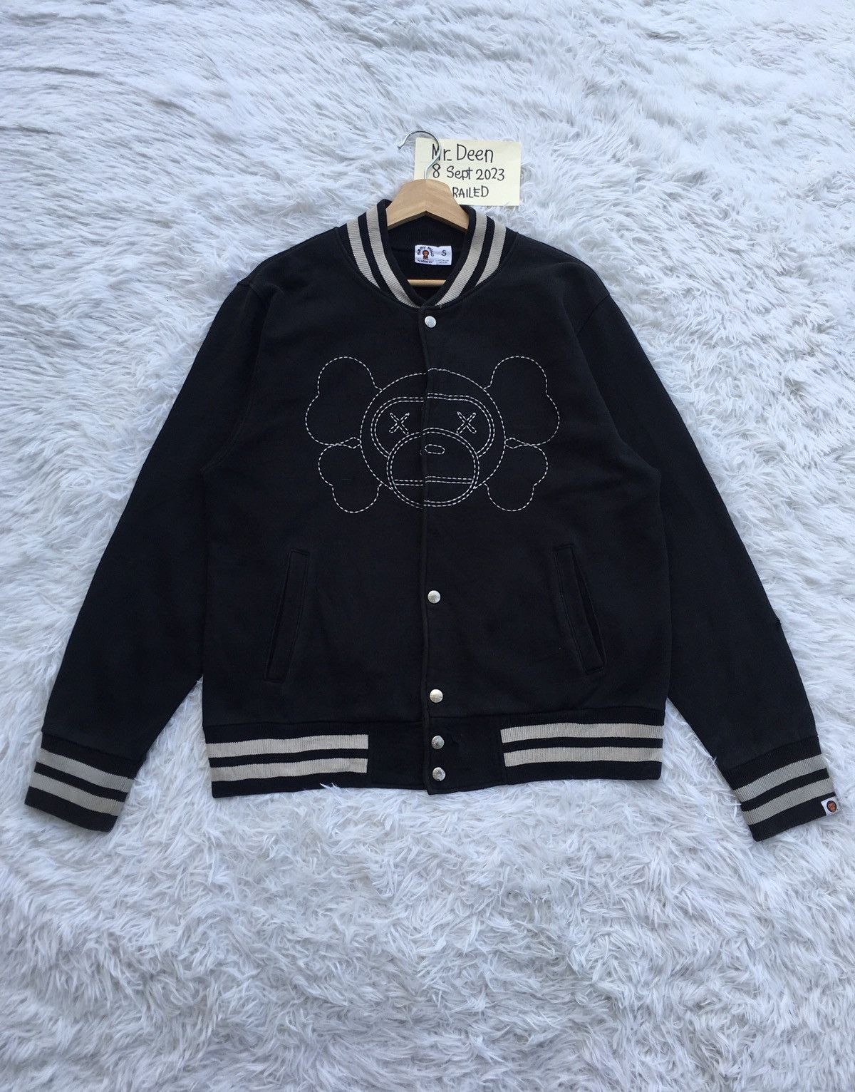 Bape × Kaws Bape x Kaws Baby Milo Varsity Jacket Size US S / EU 44-46 / 1 - 2 Thumbnail