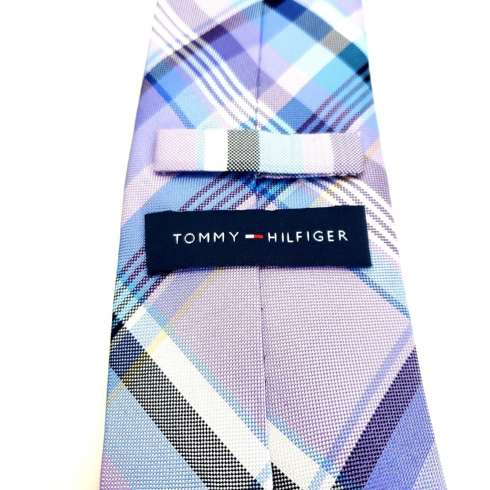 Tommy Hilfiger Tommy Hilfiger Purple Blue Plaid Woven Silk Tie Size ONE SIZE - 3 Thumbnail