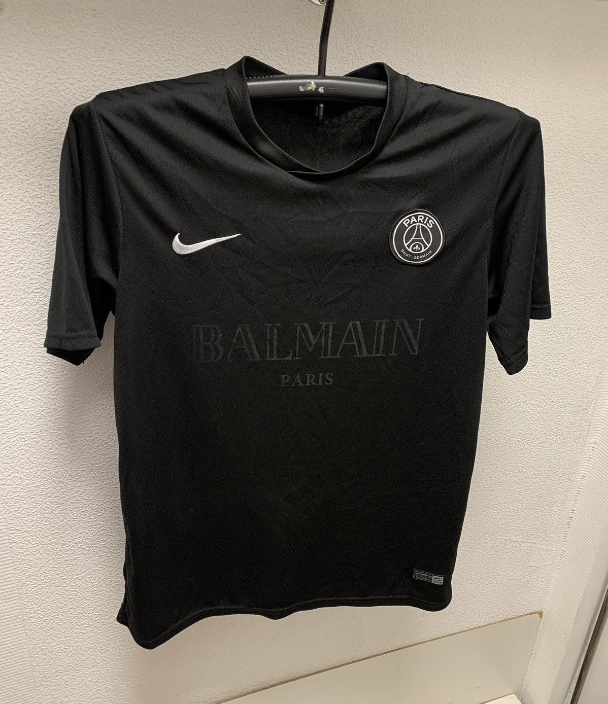 Soccer Jersey Nike balmain psg Paris Saint Germain black soccer jersey ...