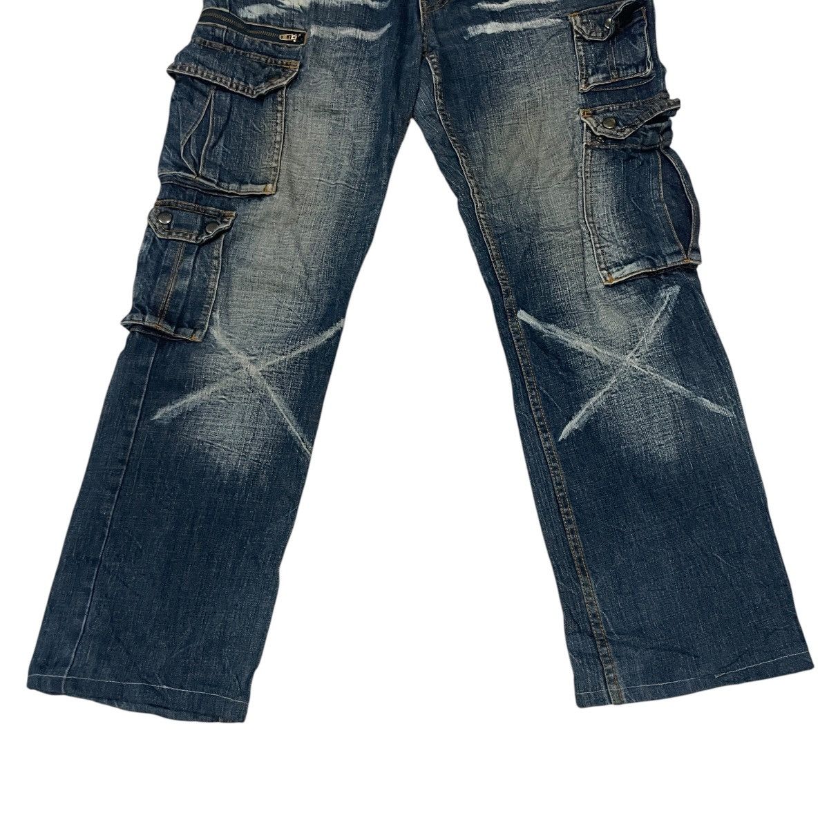 20471120 Vintage Japanese Designer Tactical Distressed Denim Size US 35 - 2 Thumbnail