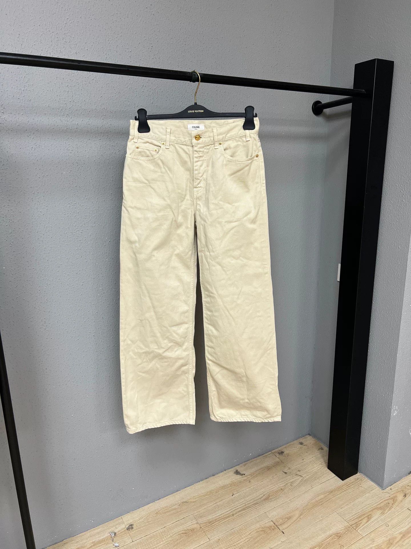 Celine Celine Gold Buckle Jeans Size 27" / US 4 / IT 40 - 1 Thumbnail
