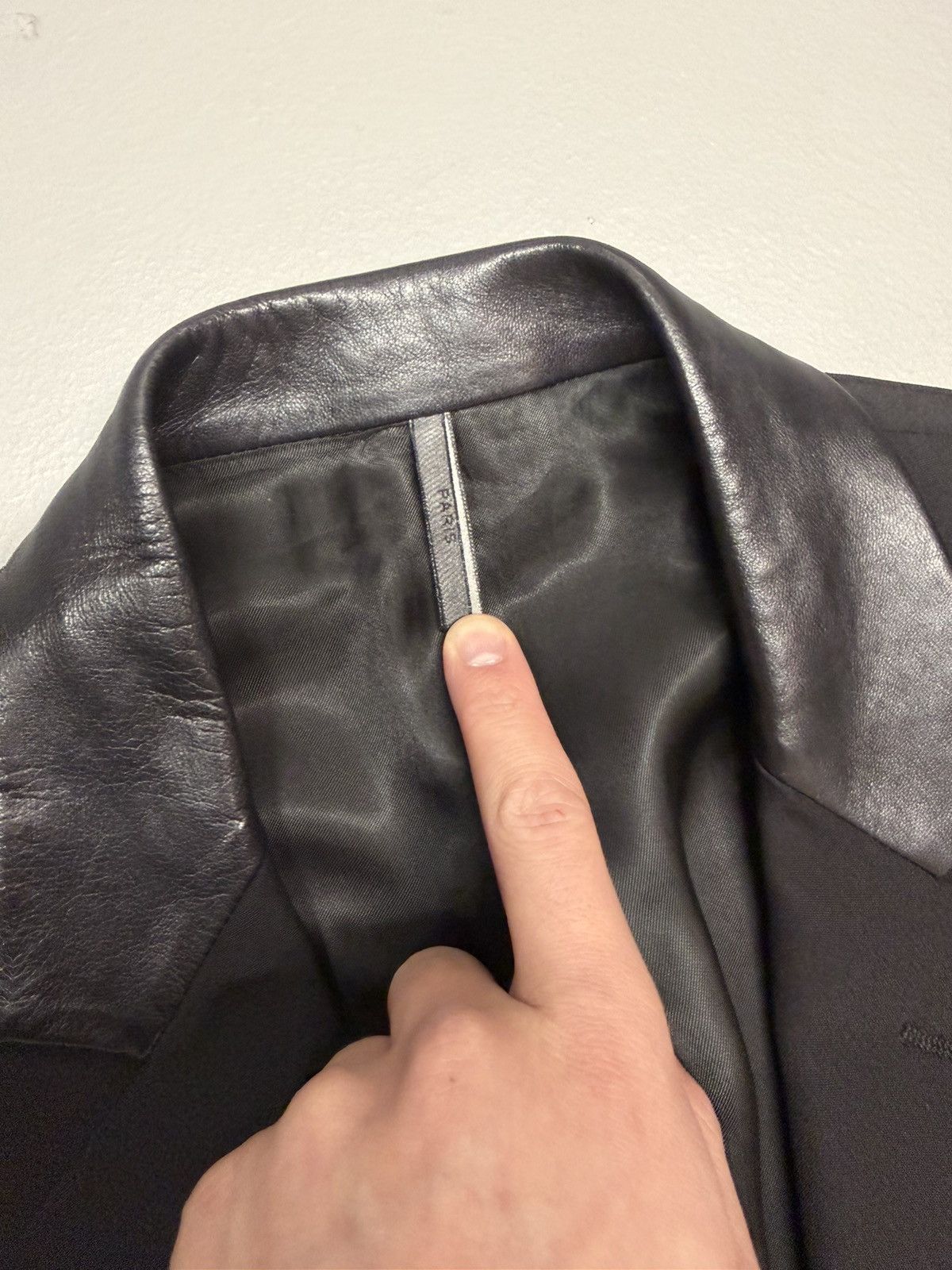 Dior FW02 Reflection (Hedi Slimane) Leather Trim Blazer Size 50R - 5 Thumbnail