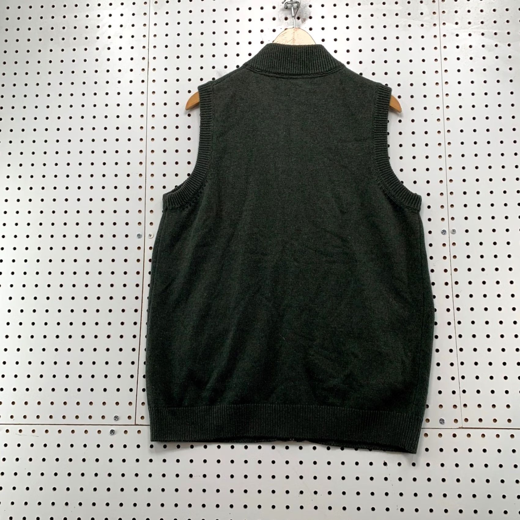 Vintage Dubarry Wool Sweater Vest Mens XL Green Sleeveless Mock Neck Preppy Business Shirt/Top Vest Size US XL / EU 56 / 4 - 2 Thumbnail