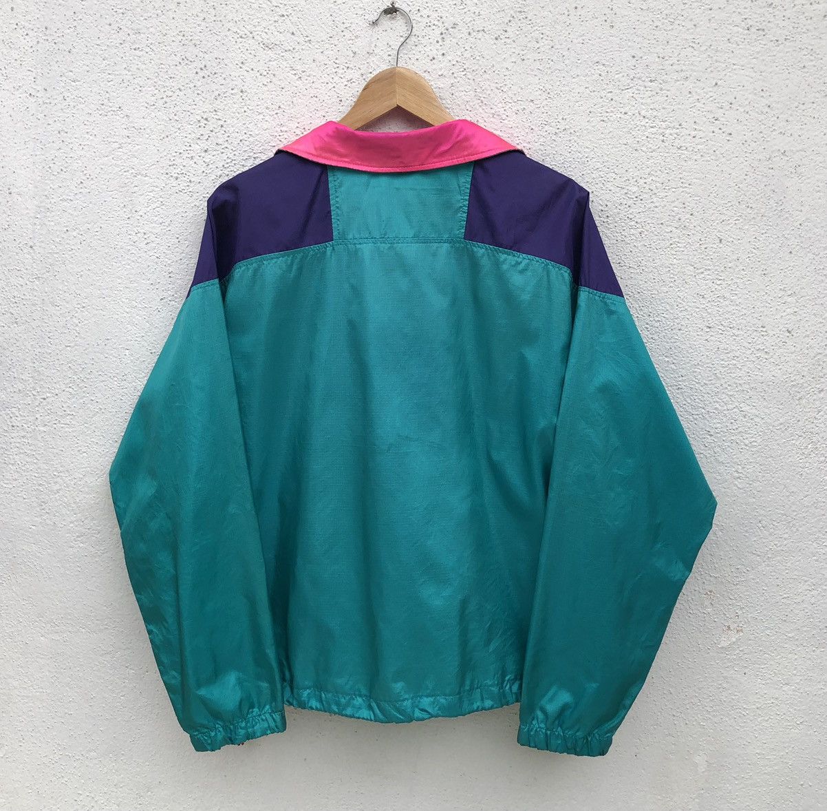 Columbia VTG Columbia Teal Colorblocked Half-Zip Windbreaker Jacket Size US M / EU 48-50 / 2 - 2 Thumbnail