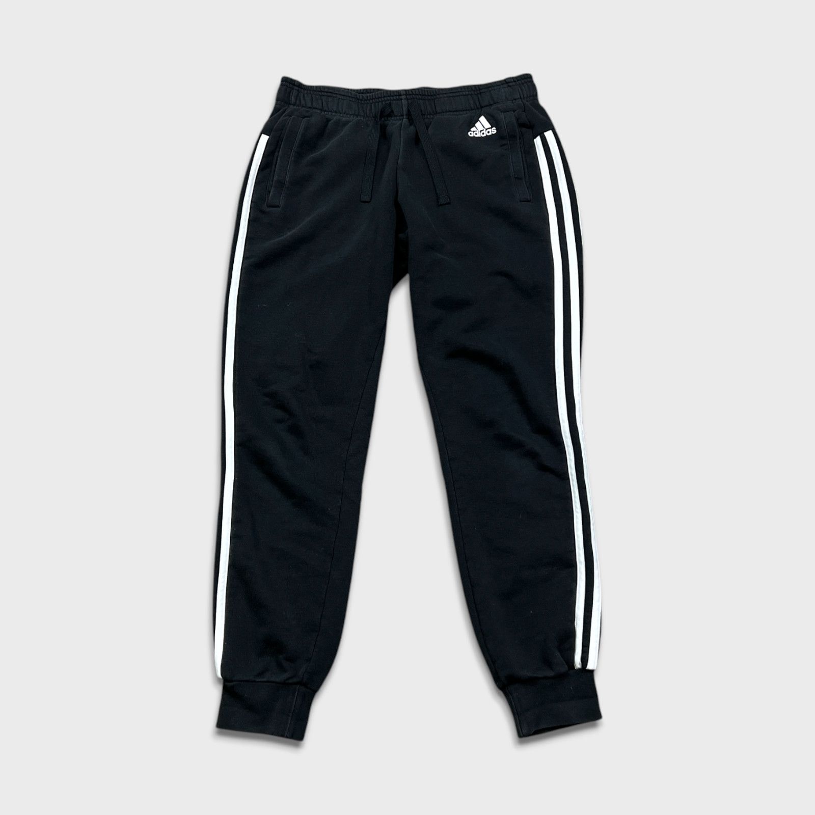 Adidas × Vintage Adidas Sweatpants Small Essentials 3 Stripe Taper Leg Jogger Size US 30 / EU 46 - 1 Thumbnail