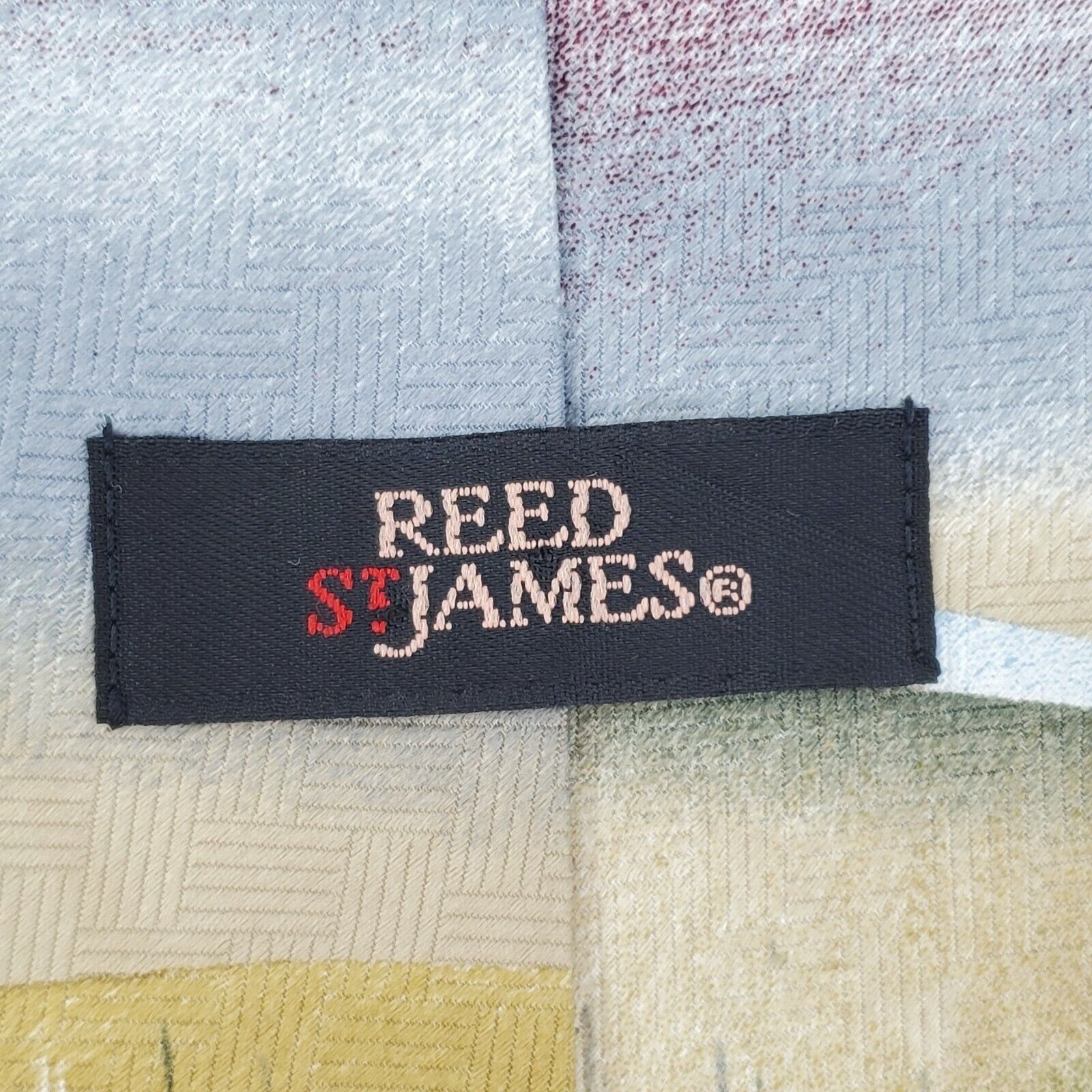Vintage Reed St.James Green Dog Polyester Tie Wide Size ONE SIZE - 4 Thumbnail