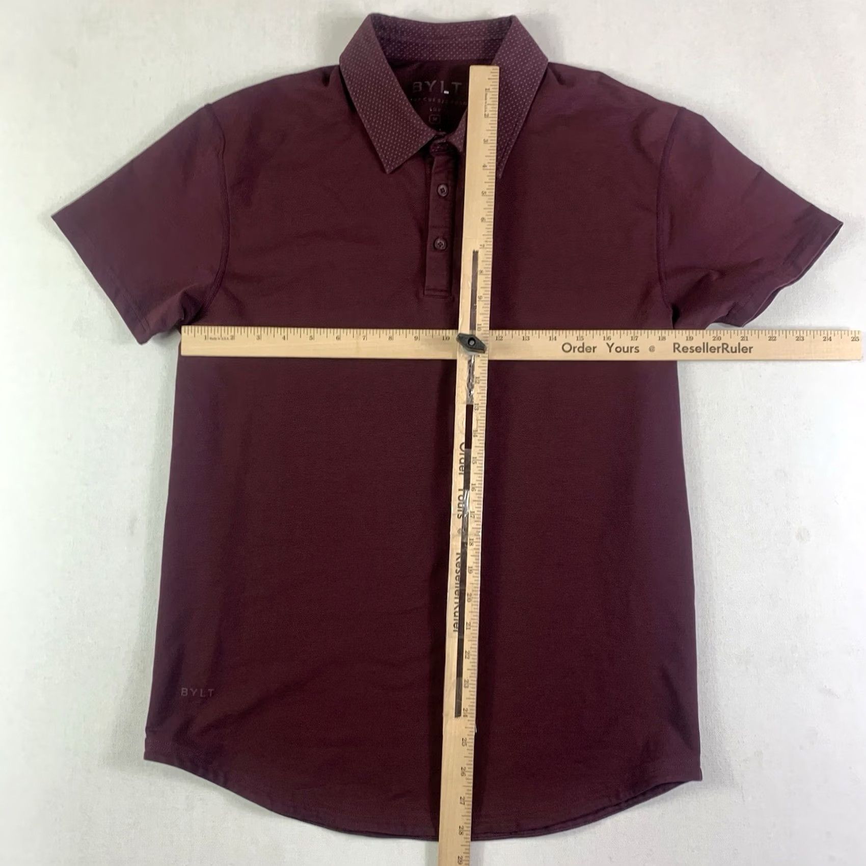 Vintage BYLT Polo Mens Medium Red Polka Dot Golf Stretch Short Sleeve Size US M / EU 48-50 / 2 - 2 Thumbnail