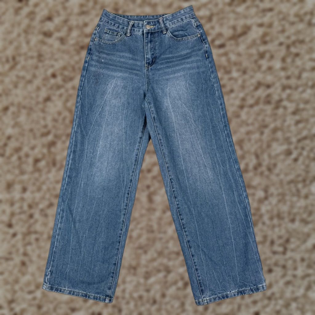 Madewell Dazy Jeans Women 26 Blue Denim Wide Leg High Rise Cotton Blend Medium Wash 26x28 Size 26" / US 2 / IT 38 - 1 Thumbnail
