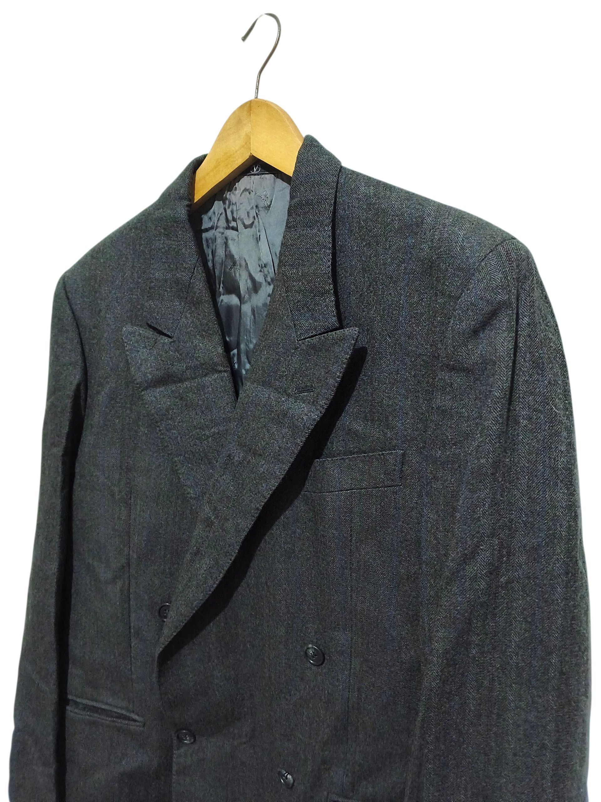 Valentino Valentino Uomo 80-90s Wool Double Breasted suit set up Size 48R - 3 Thumbnail