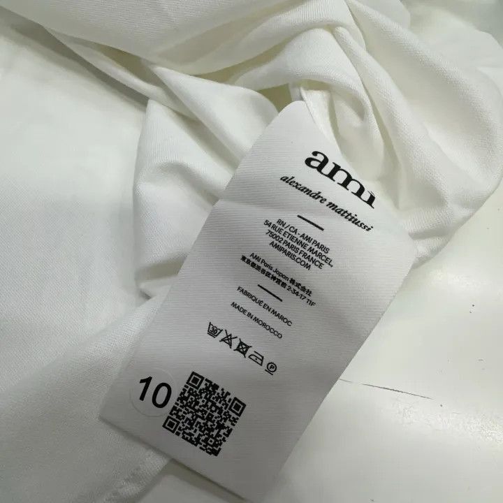 AMI AMIPARIS White Embroidered Logo Long Sleeve Shirt -2507 Size US M / EU 48-50 / 2 - 4 Thumbnail