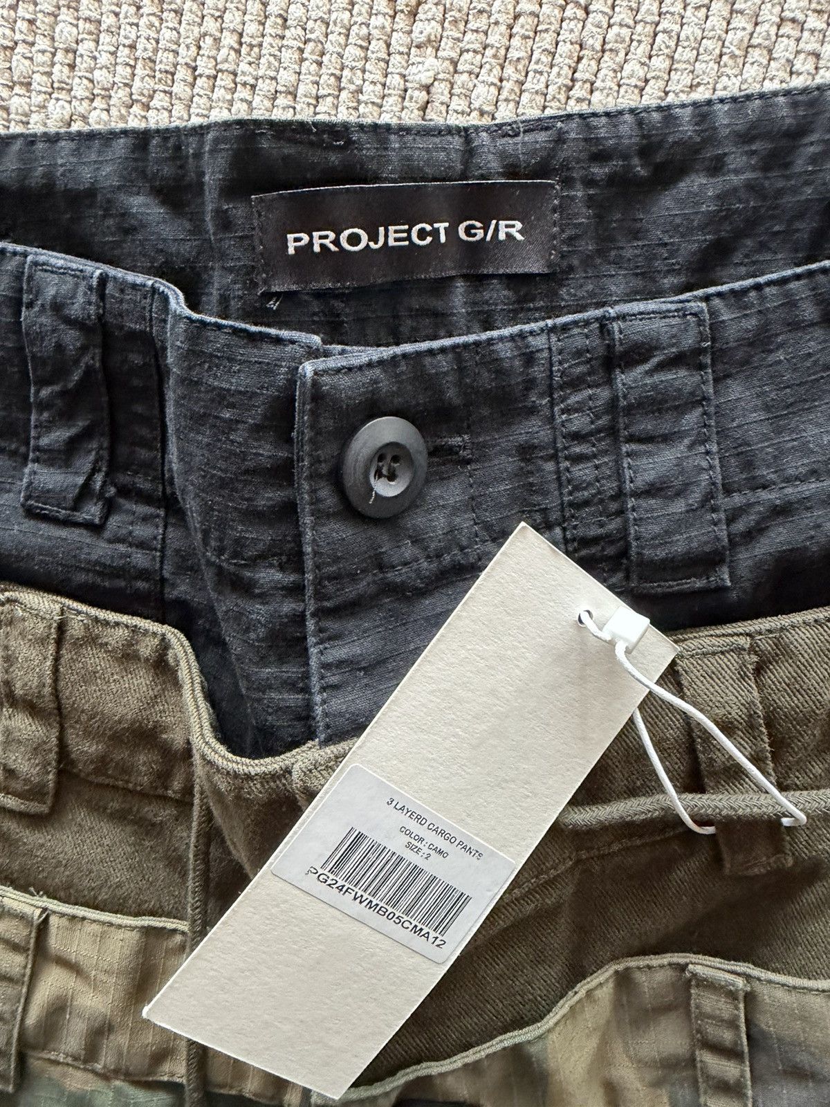 PROJECT G/R PROJECT G/R 3 LAYERD CARGO CAMO PANTS Size US 33 - 10 Thumbnail