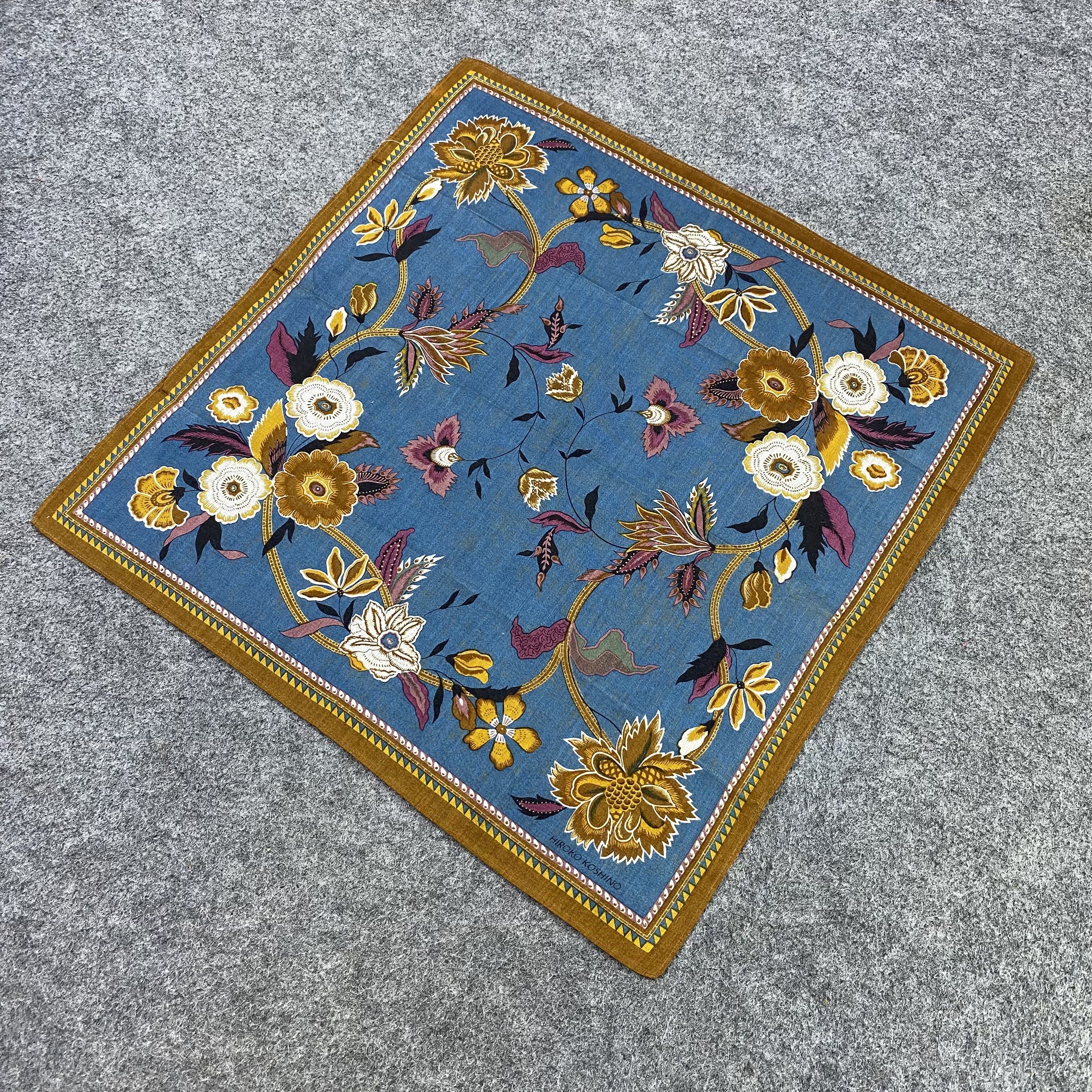 Japanese Brand Hiroko Koshino Handkerchief Neckerchief Bandana-B2037 Size ONE SIZE - 4 Thumbnail