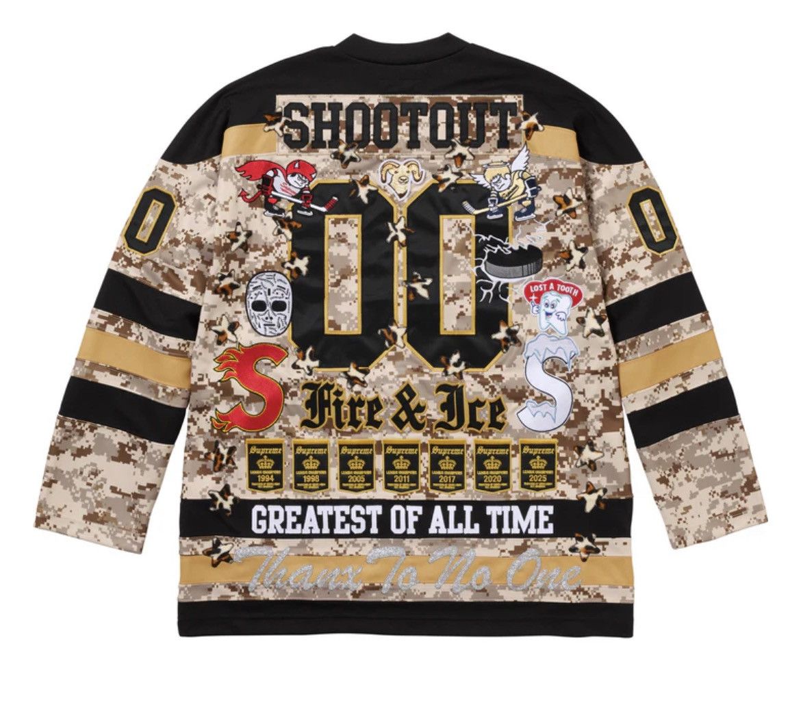 Supreme Supreme Fire & Ice Hockey Jersey Camo Size XL | Grailed