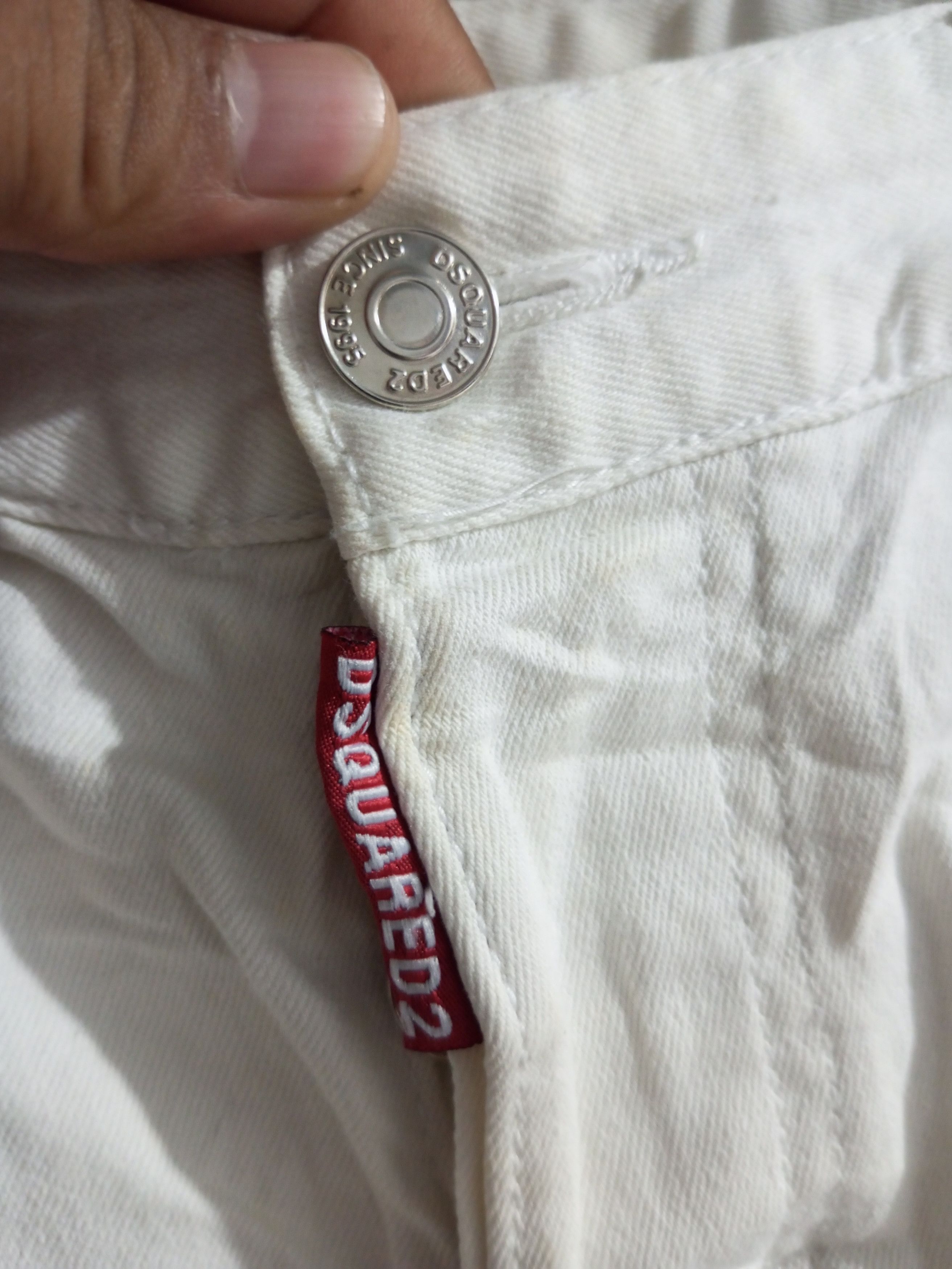 Dsquared2 Vintage Dsquared2 distressed white denim Size US 29 - 9 Thumbnail
