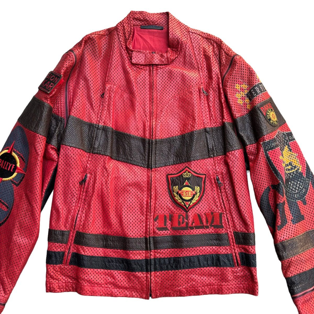 Gianfranco Ferre Ferre Racing Team Rally Dakar Leather Jacket Size US M / EU 48-50 / 2 - 4 Thumbnail
