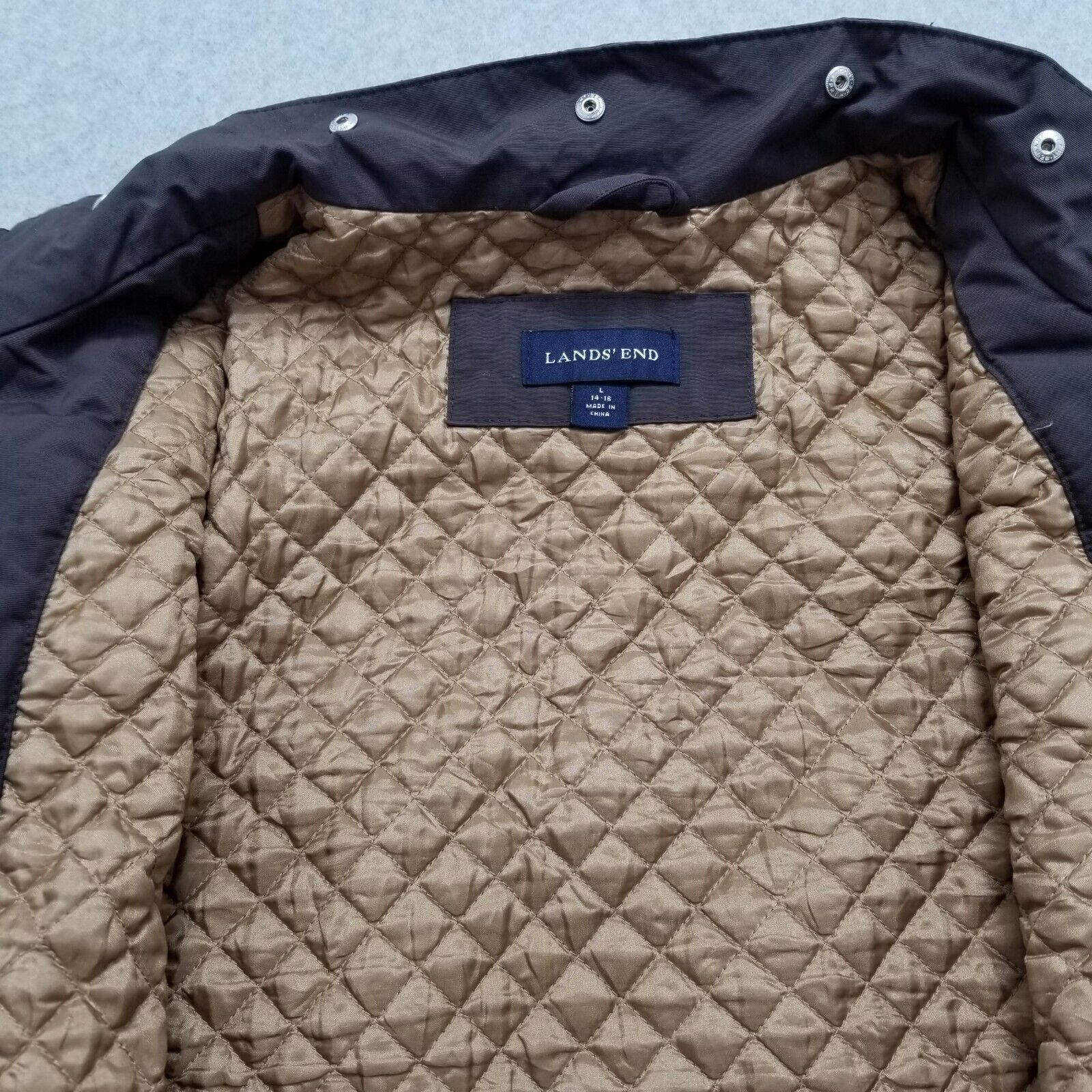 Lands' End Lands End Womens Jacket Large Brown Pockets Full Zip Size L / US 10 / IT 46 - 7 Thumbnail