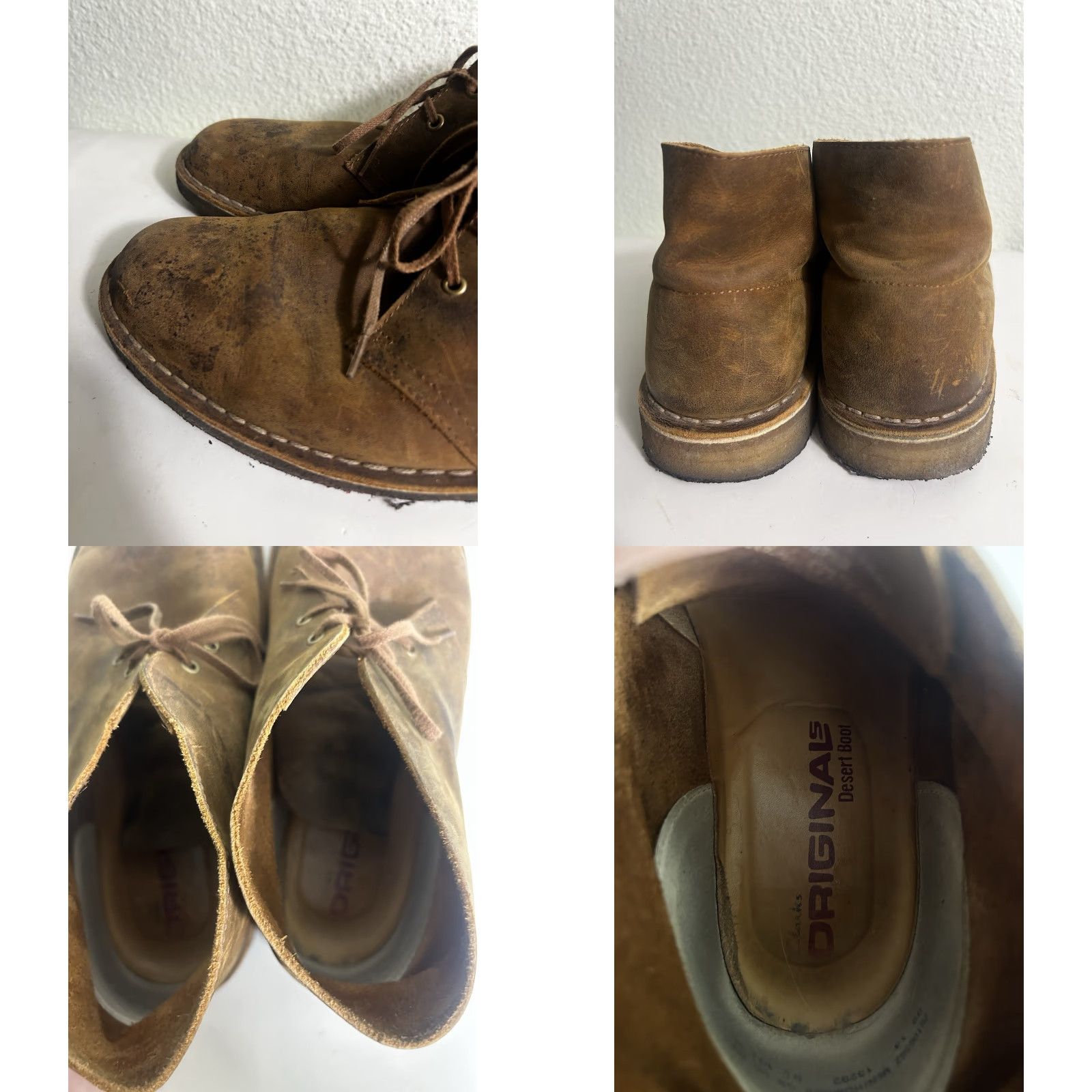 Clarks Clarks Desert Boot Mens 10.5 Ankle Boot Lace Up Leather Brown Bodied Desert Shoe Mens Brown 10.5 Lace Up Leather Desert Boot Shoes Mens Size US 11 / EU 44 - 9 Thumbnail