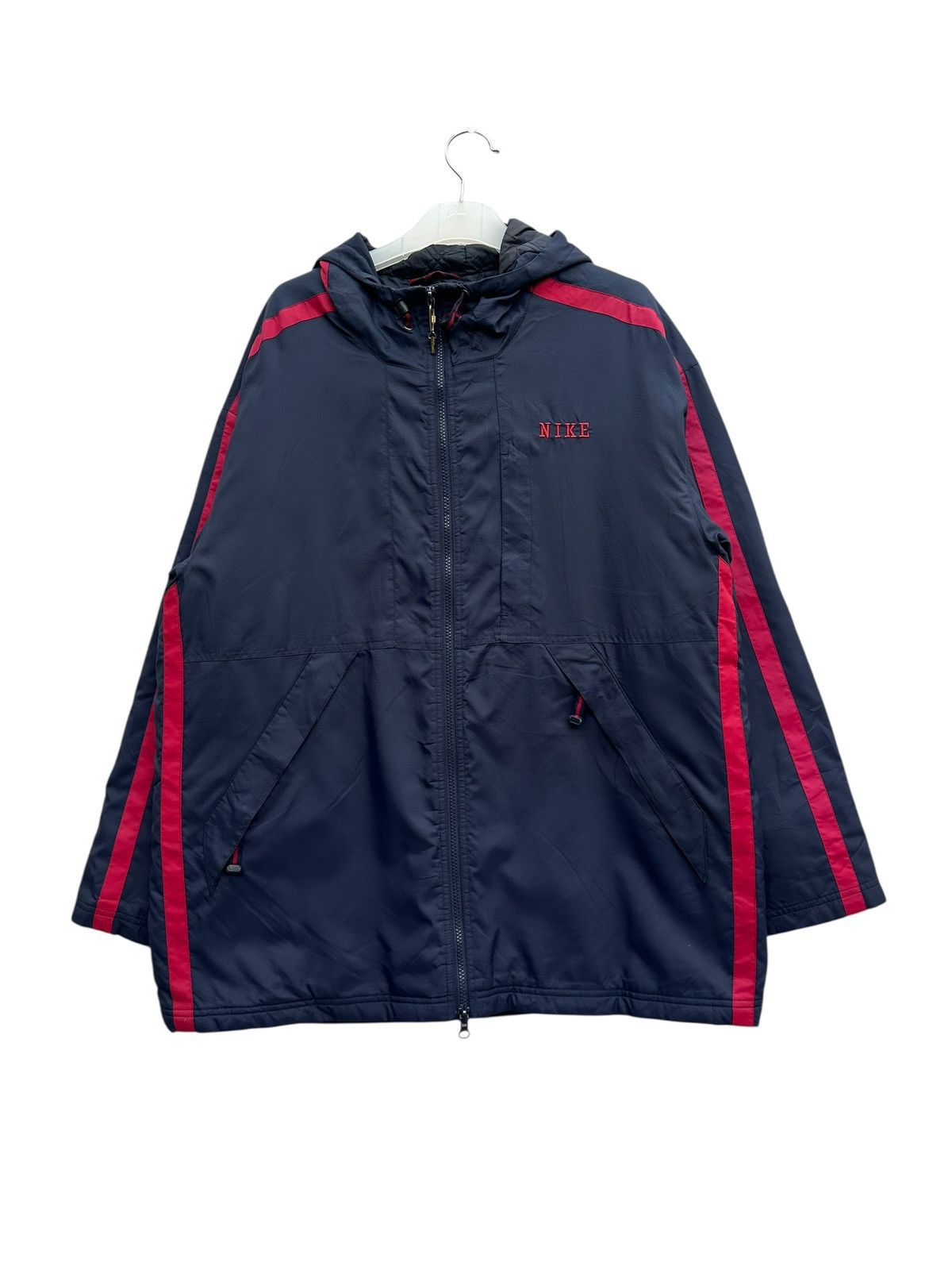 Nike Vintage 90s Nike Hooded Jacket Size US M / EU 48-50 / 2 - 1 Thumbnail