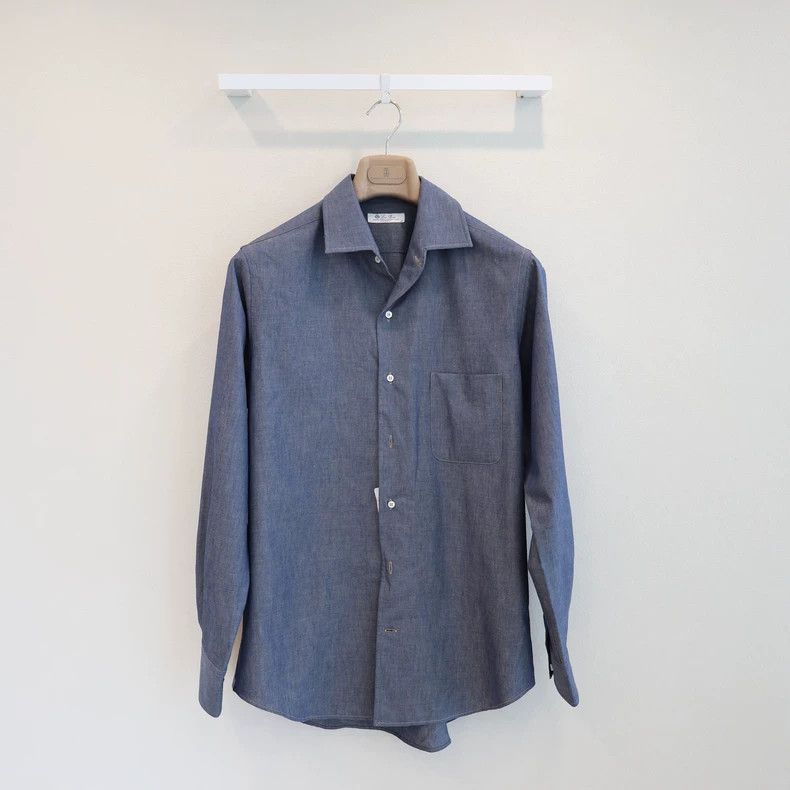 Loro Piana LORO PIANA Men's shirt cashmere cotton blend Size US M / EU 48-50 / 2 - 1 Thumbnail