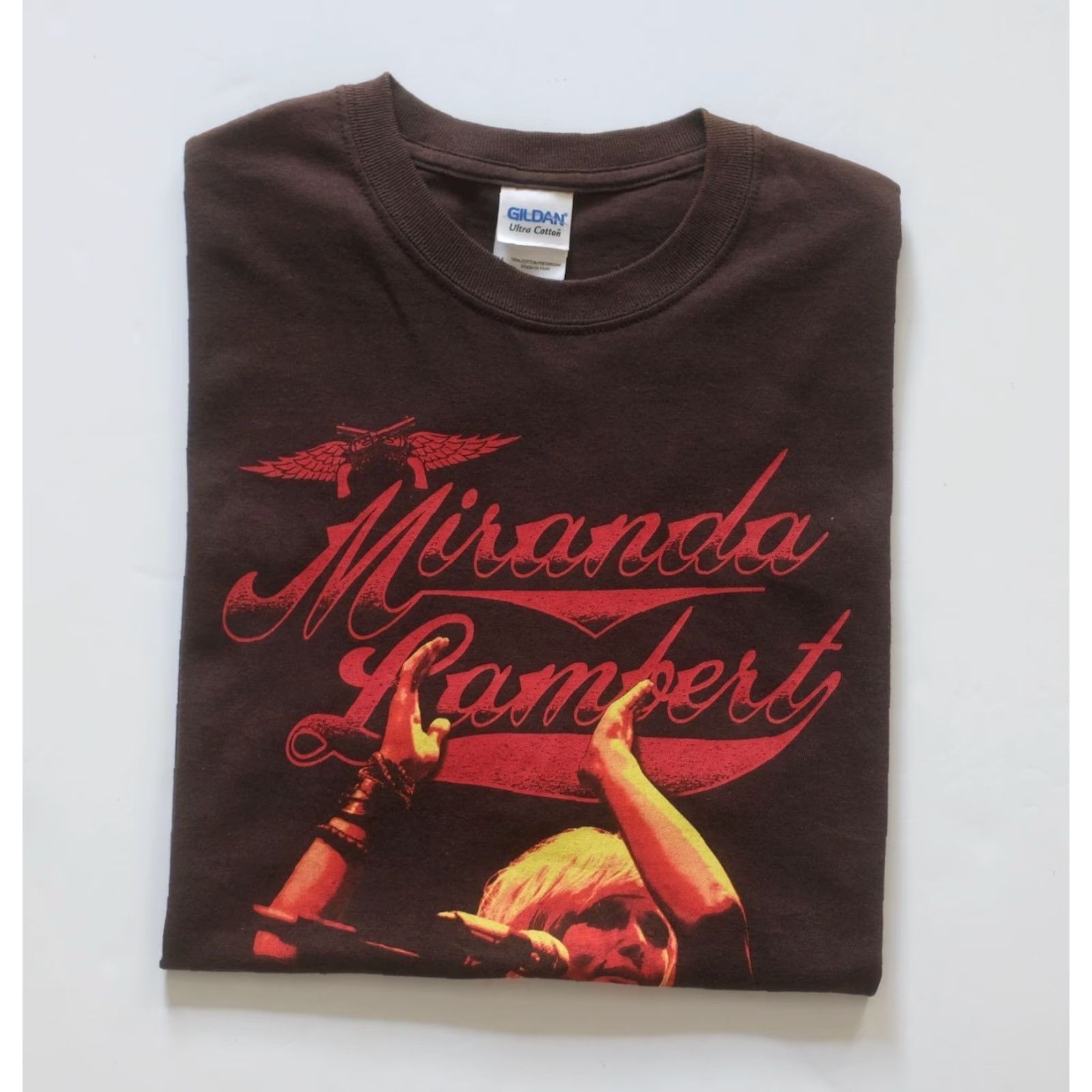 Gildan MIRANDA LAMBERT COUNTRY MUSIC TOUR T SHIRT BROWN VTG Y2K RETRO GILDAN MEN SZ M Size US M / EU 48-50 / 2 - 5 Thumbnail