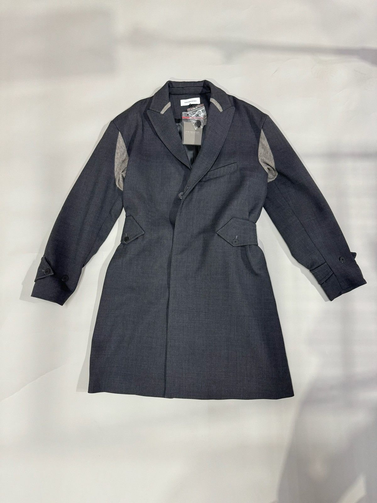 image of Kiko Kostadinov Solon Long Coat in Black, Men's (Size Medium)