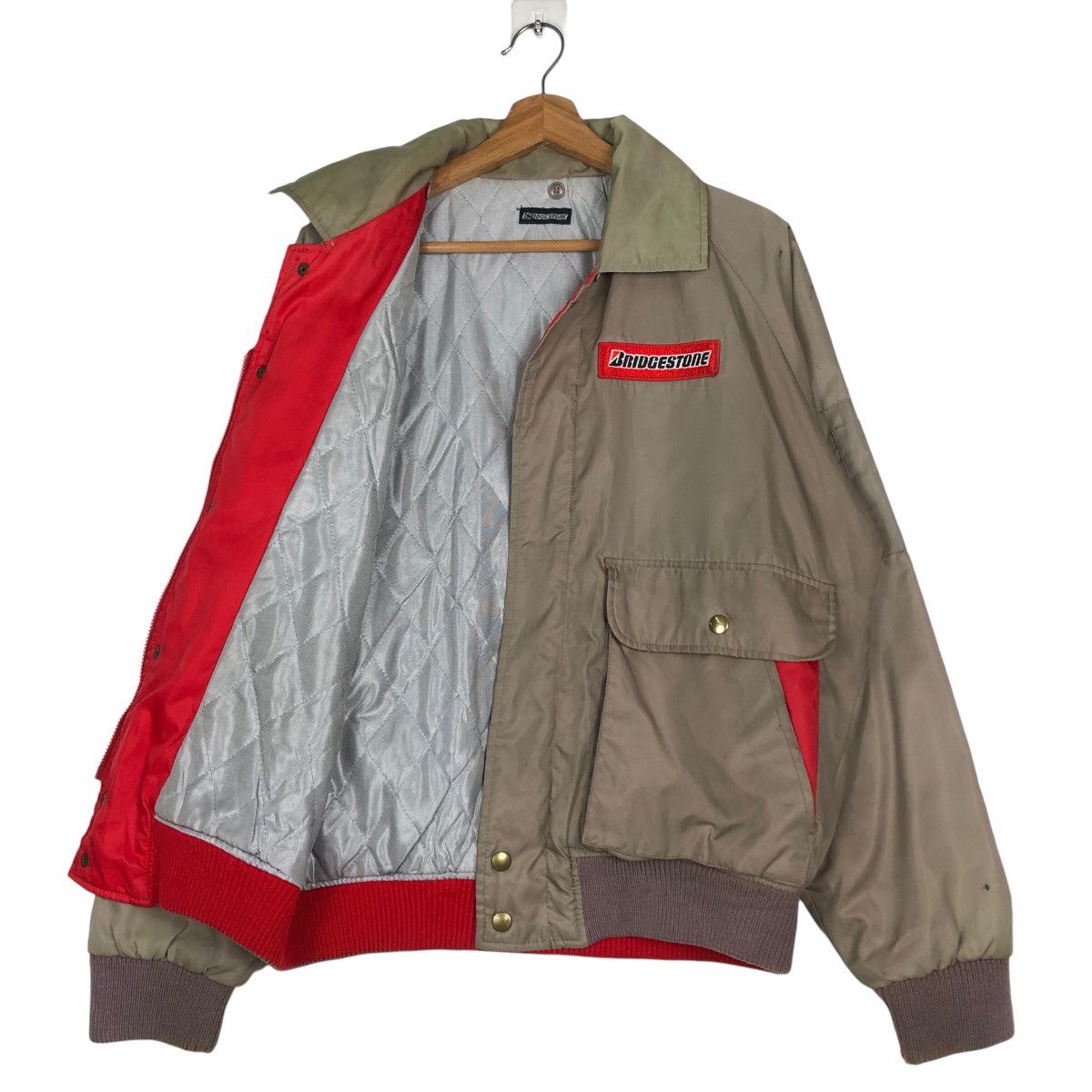 Vintage Ultimate Racing Bomber Jacket Bridgestone Big Logo SpellOut Size US M / EU 48-50 / 2 - 11 Thumbnail