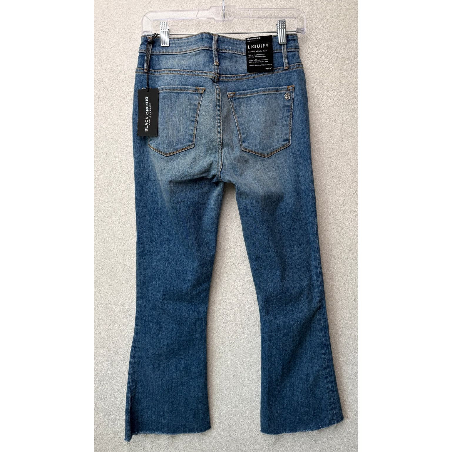 Other NWT Black Orchid Denim Chrissy Kick Flare Jeans US 27 Blue Size 27" / US 4 / IT 40 - 4 Thumbnail