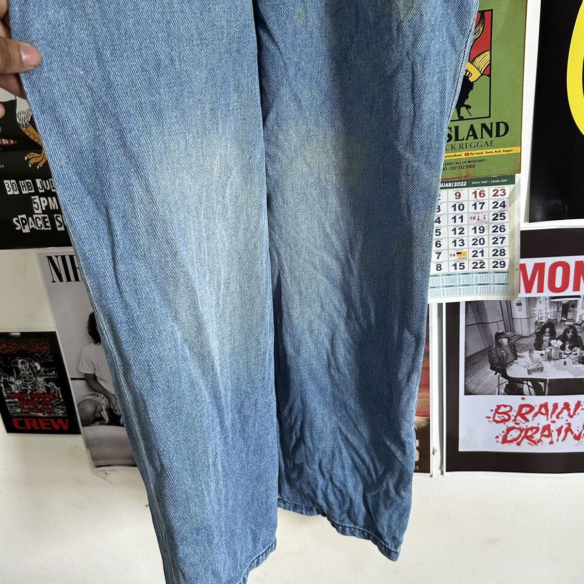 Vintage Vintage Gu Jeans Bid Overall Distressed Denim Size US 34 / EU 50 - 14 Thumbnail