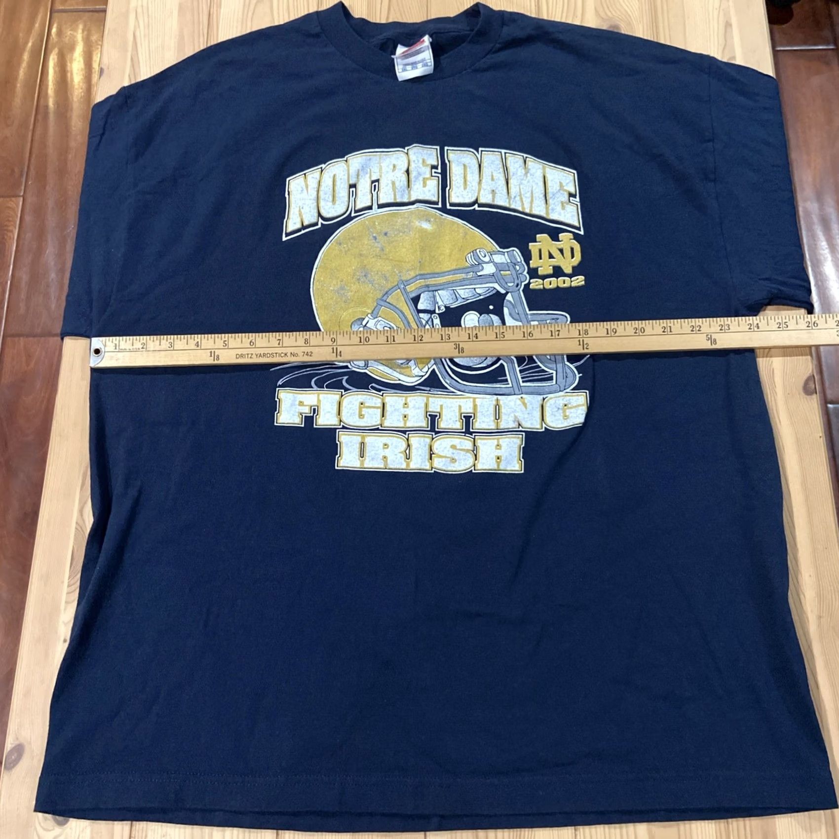 Vintage VINTAGE Notre Dame Football T-Shirt Fighting Irish Mascot Tee 2XL Blue Men XXL Graphic Tee 90s Sportswear Size US XXL / EU 58 / 5 - 6 Thumbnail