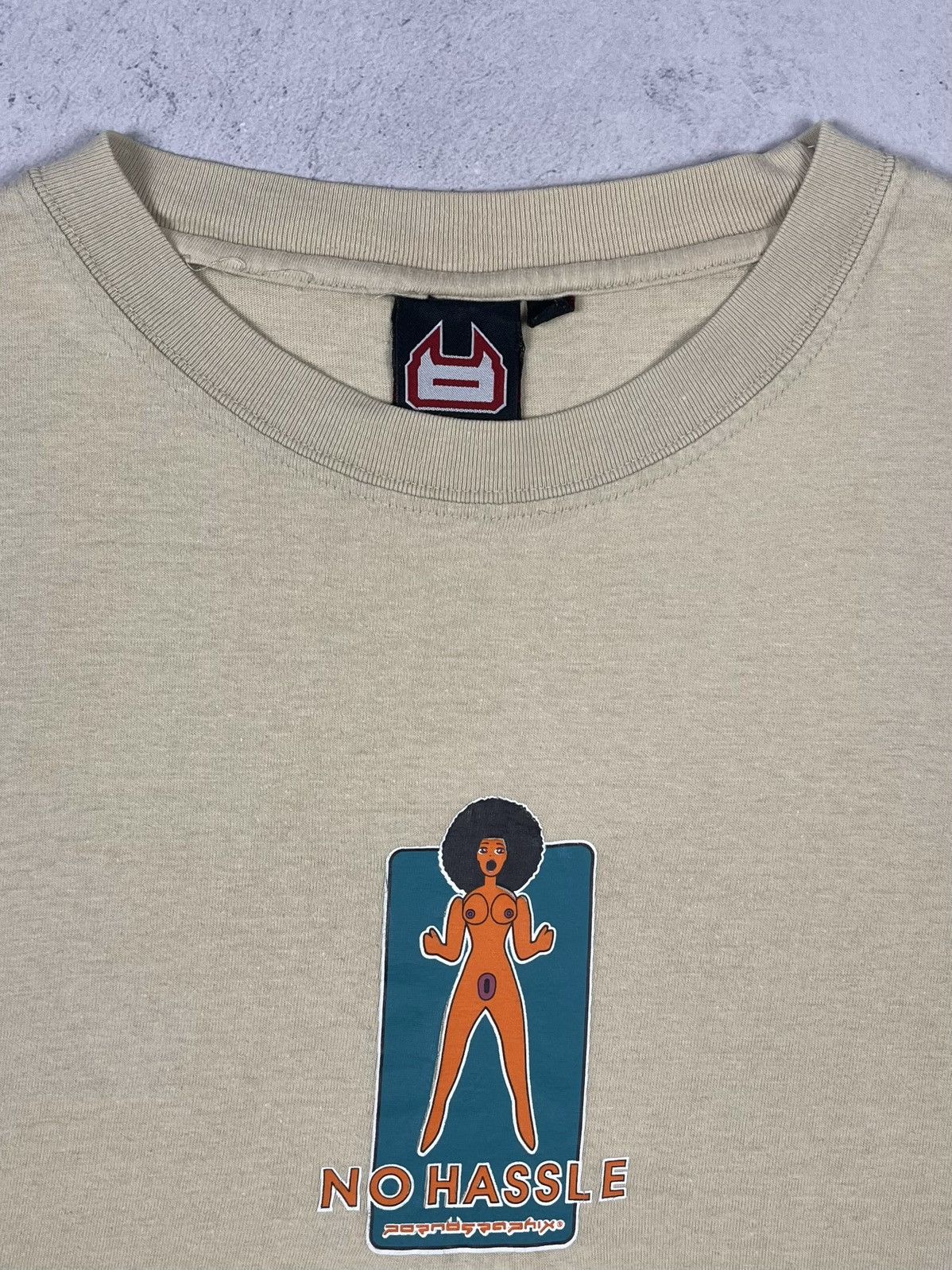 Hook-Ups Vintage Hook-Ups Pornographix “no hassle” rare tee 90’s Size US L / EU 52-54 / 3 - 3 Thumbnail