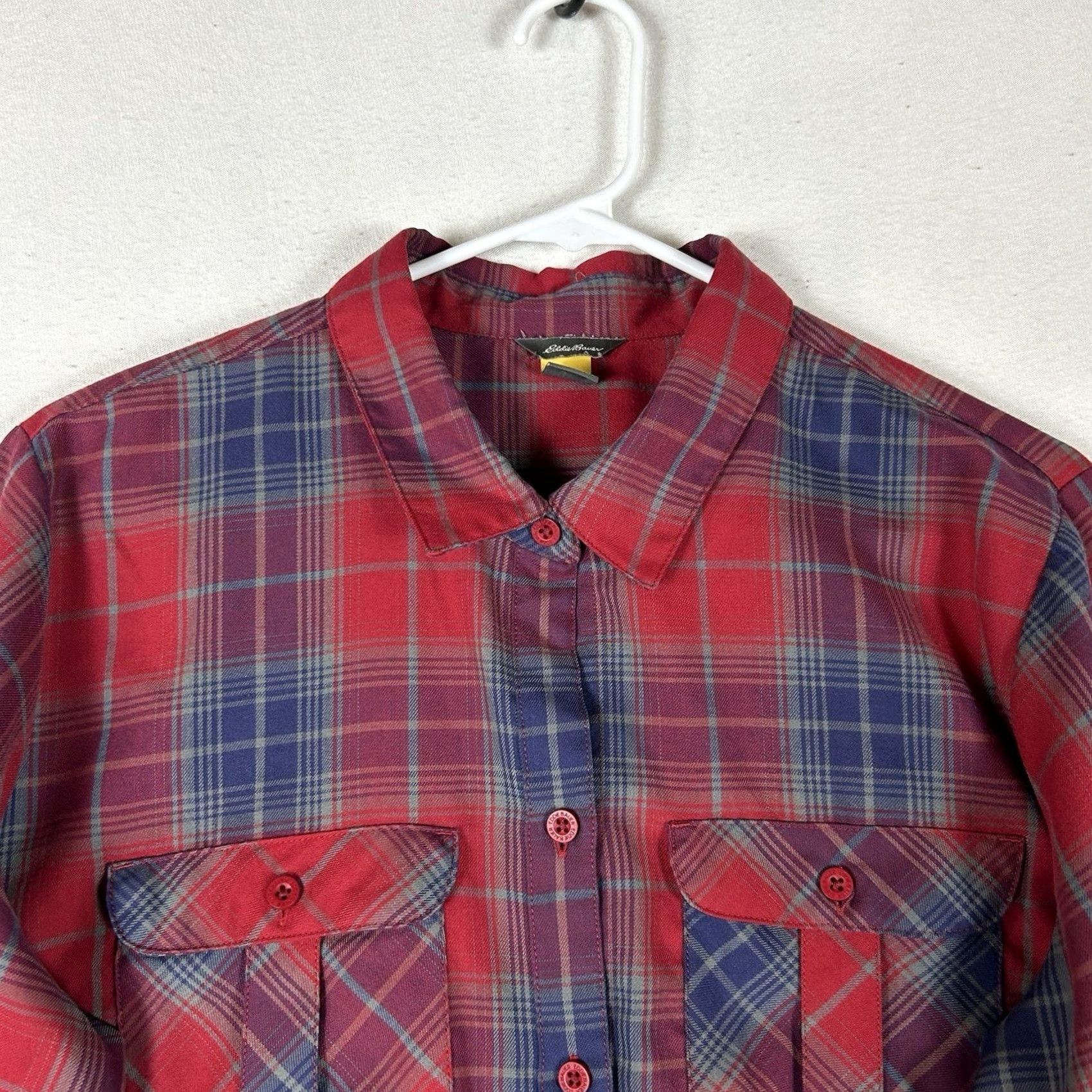 Eddie Bauer Eddie Bauer First Ascent Button Up Shirt Women's XL Plaid Long Sleeve Hiking Top Size XL / US 12-14 / IT 48-50 - 2 Thumbnail