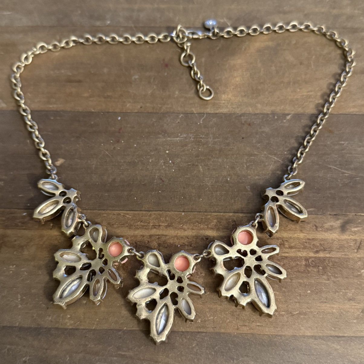 J.Crew J.Crew gold multicolor rhinestone floral statement necklace Size ONE SIZE - 6 Thumbnail
