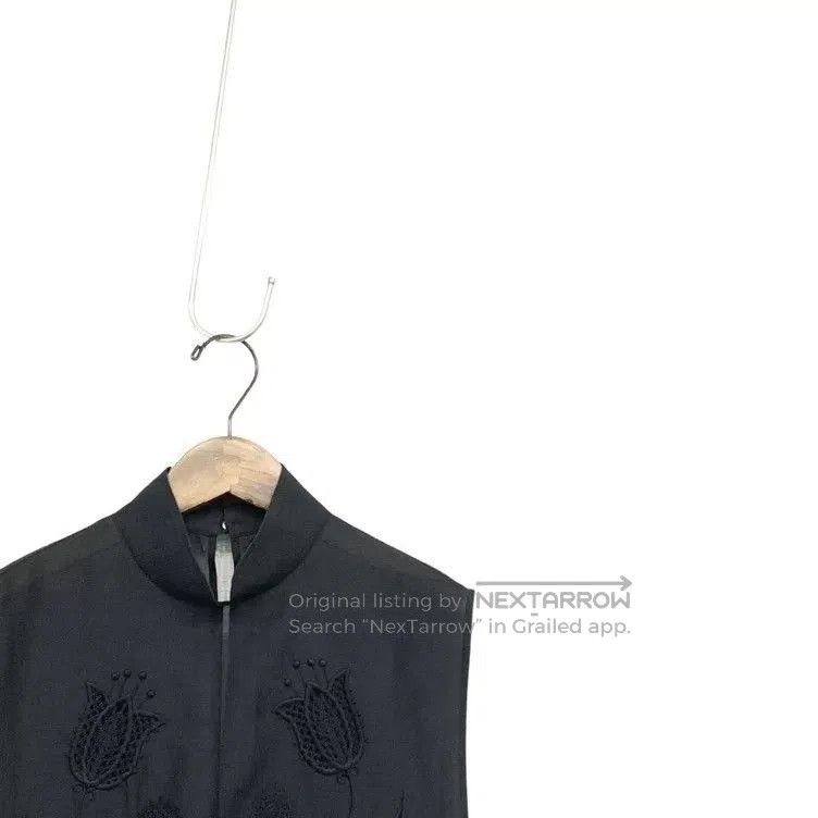 Other Black Embroidered Sheer Vest Top. Size M / US 6-8 / IT 42-44 - 6 Thumbnail