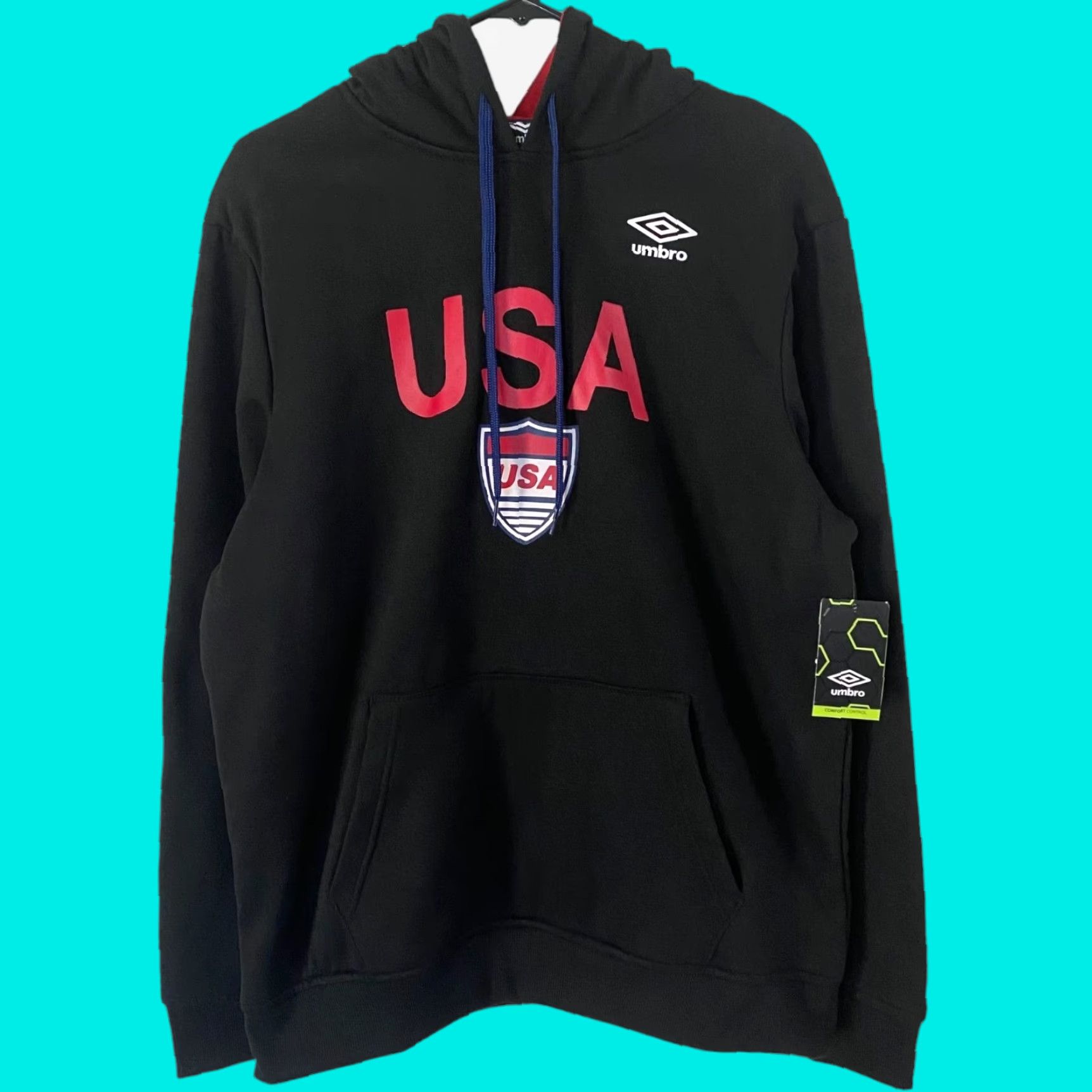 Umbro VINTAGE Umbro Team USA Soccer Hoodie Black Mens M Pullover Sweatshirt New Size US M / EU 48-50 / 2 - 1 Thumbnail