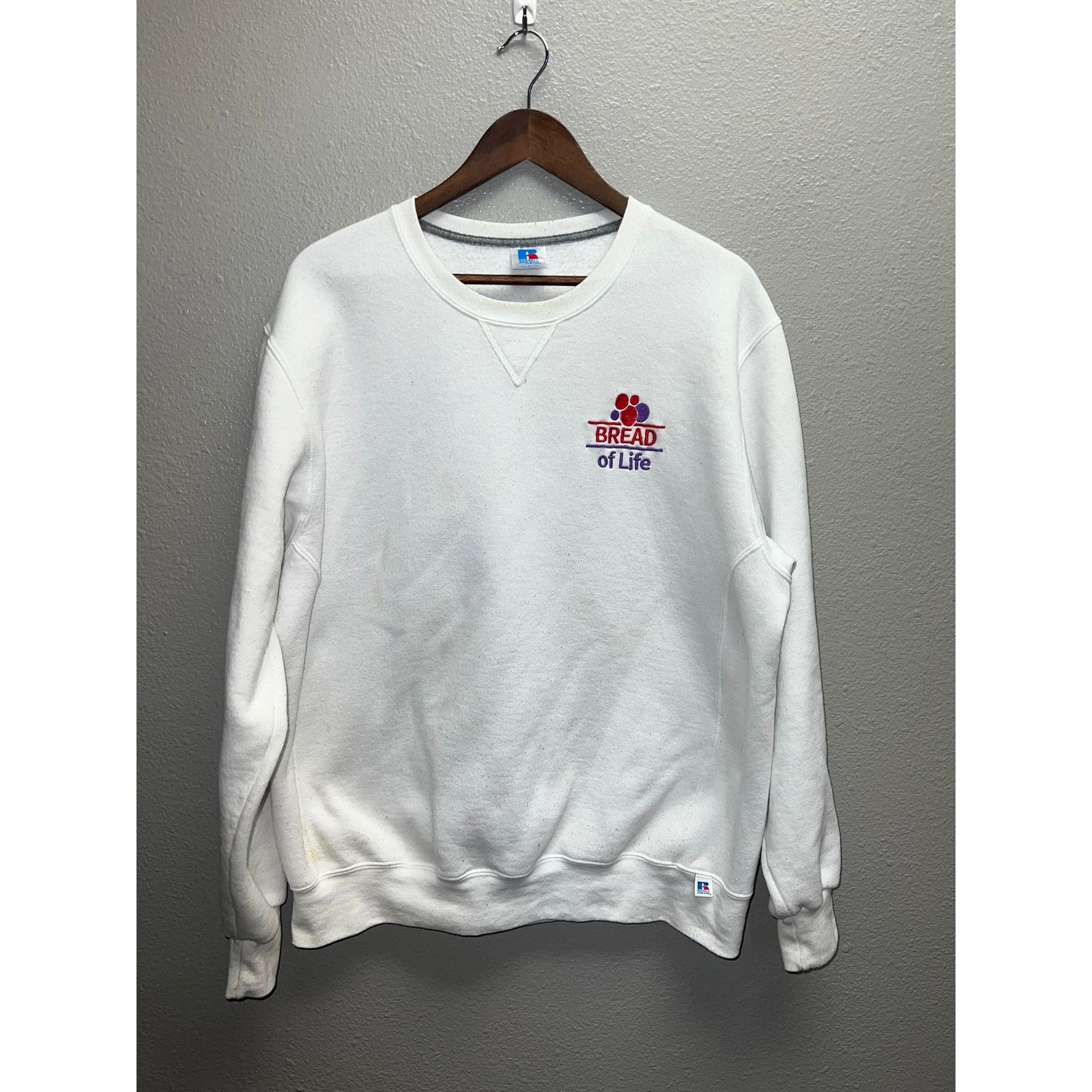 Vintage Vintage Russell Athletic White Sweatshirt Wonderbread L Size US L / EU 52-54 / 3 - 1 Thumbnail