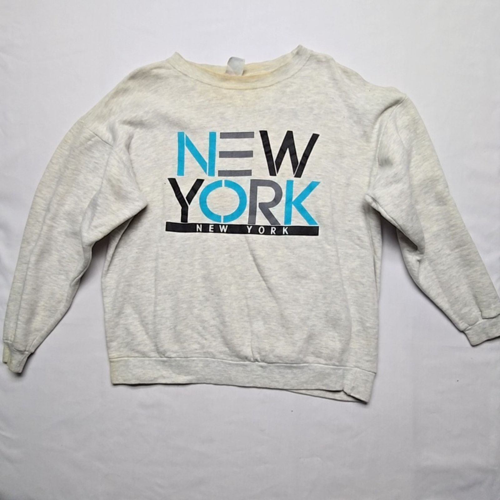 Vintage Vintage New York Sweatshirt Gray Mens XL Graphic 90s VTG Size US XL / EU 56 / 4 - 1 Thumbnail