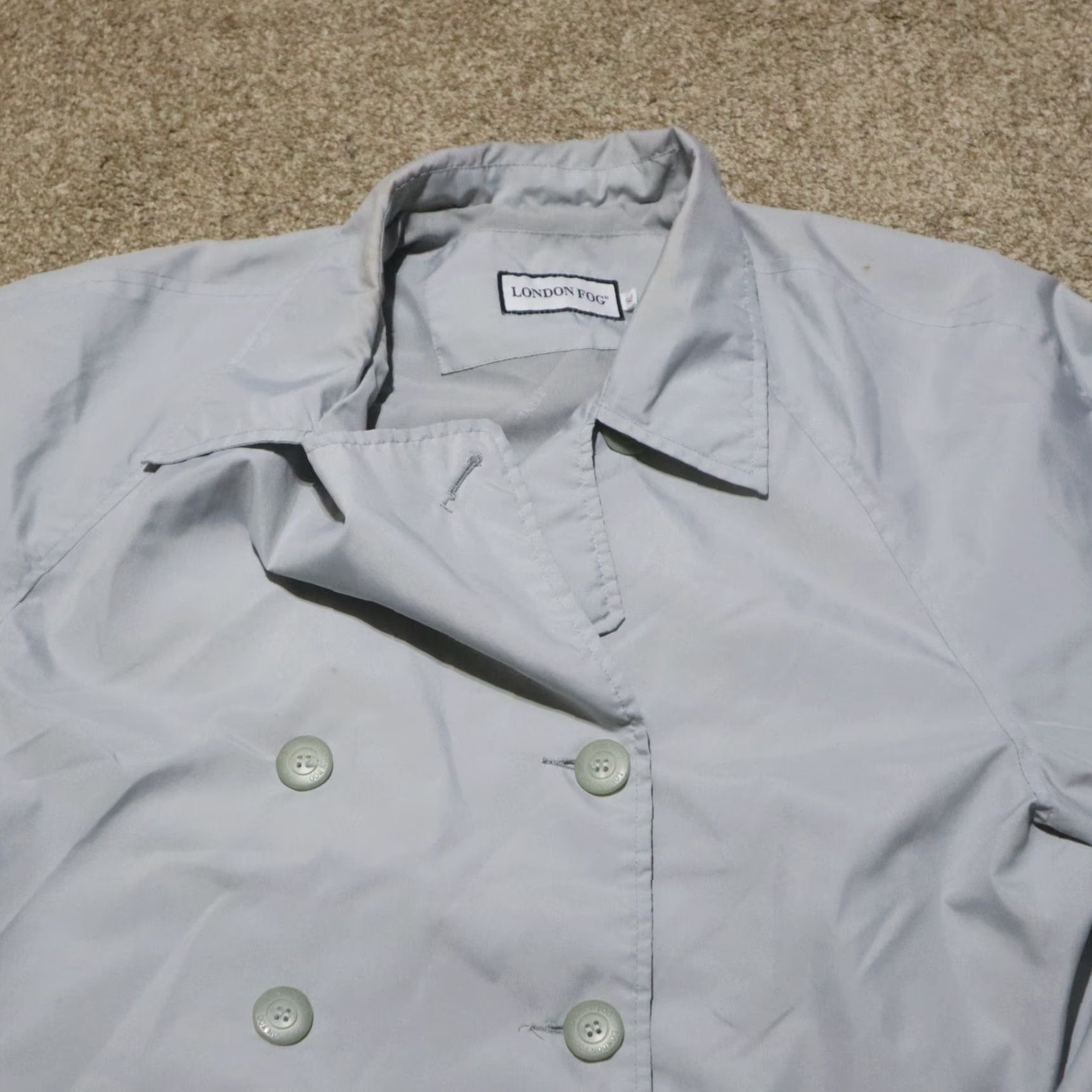 London Fog London Fog Coat Trench XL Womens Gray 3-Button Long Winter Pockets Belted Hooded Vintage No Size XL / US 12-14 / IT 48-50 - 2 Thumbnail