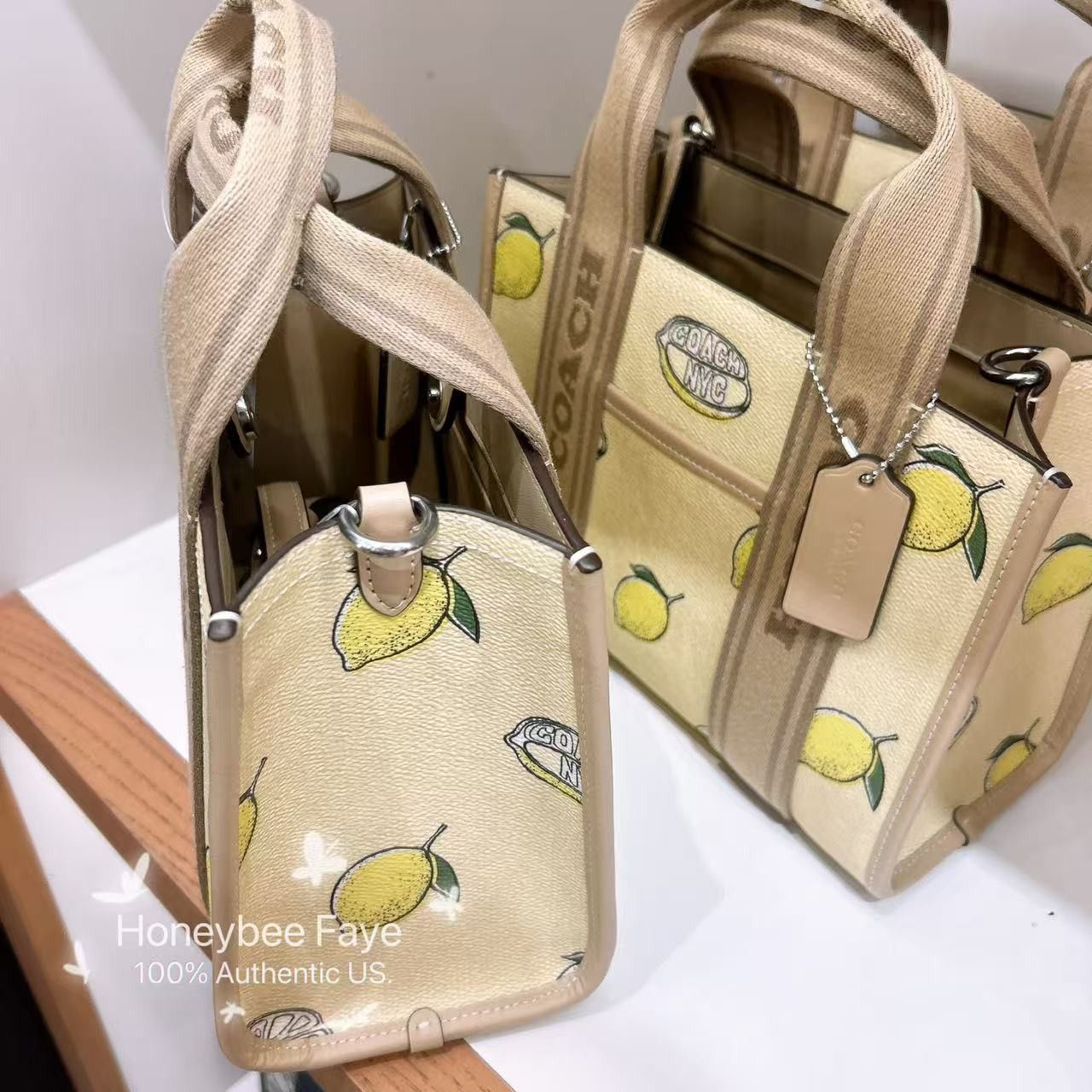 Coach Smith Tote Bag 24 With Lemon Print CAR79 Size ONE SIZE - 3 Thumbnail