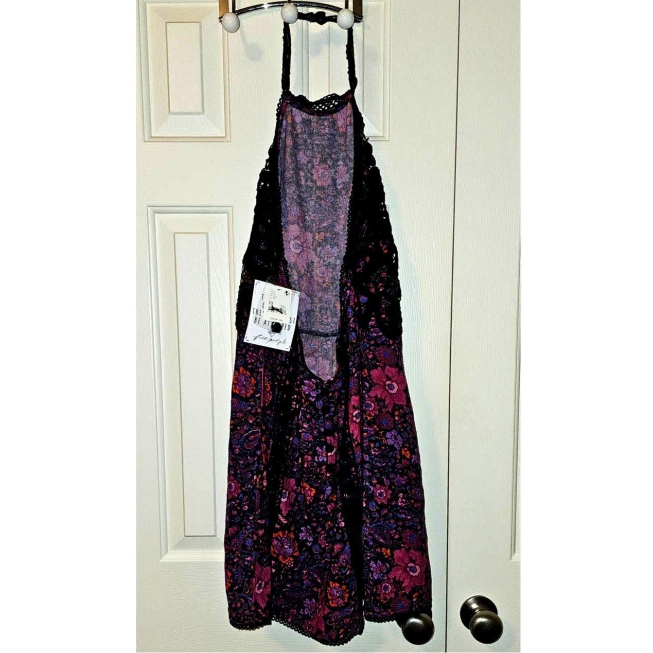 Free People New Free People Miss You Mini Dress HALTER $250 SZ 10 Purple Size L / US 10 / IT 46 - 4 Thumbnail