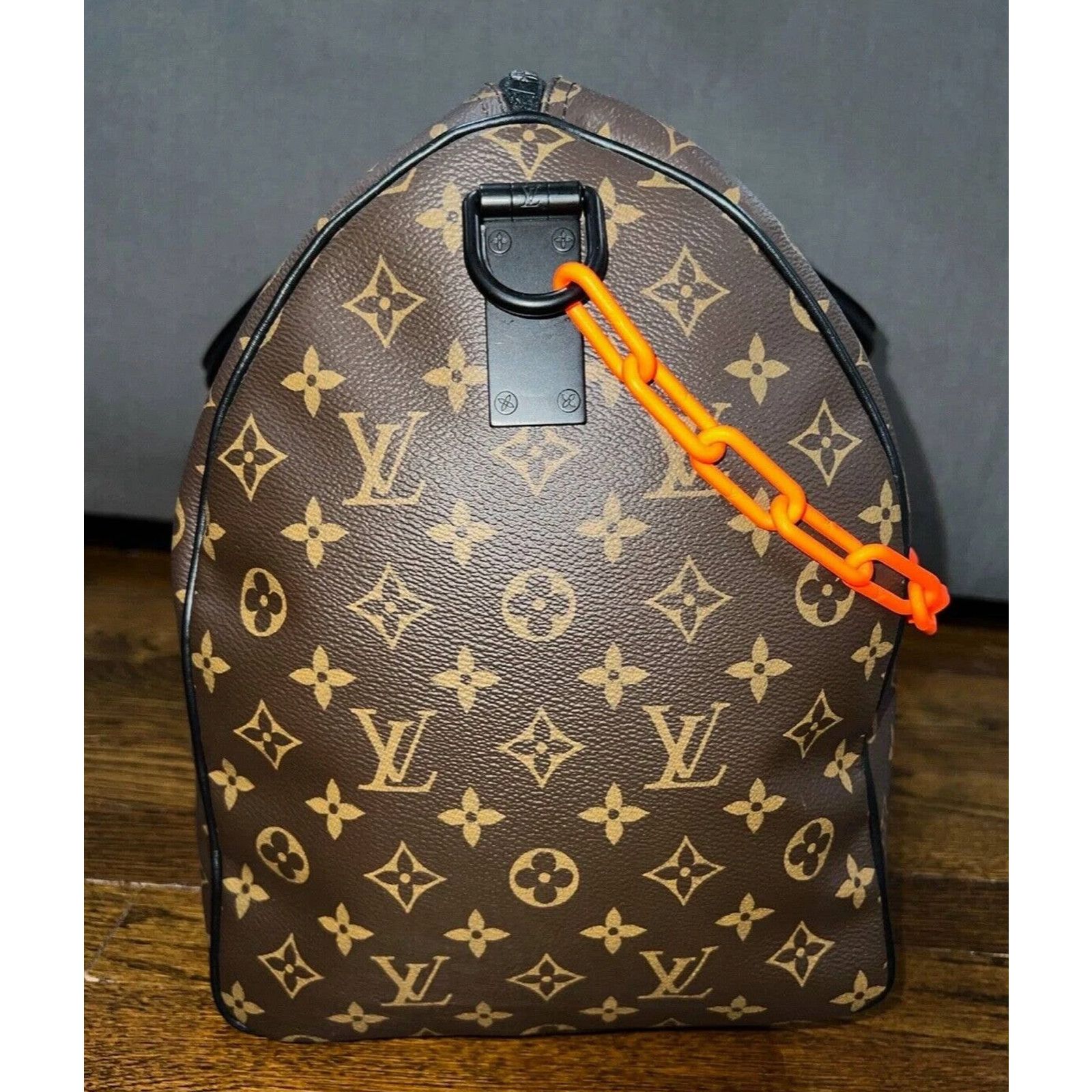 Louis Vuitton Louis Vuitton Keepall Bandouliere Orange Chain Weekend Bag Size ONE SIZE - 5 Thumbnail