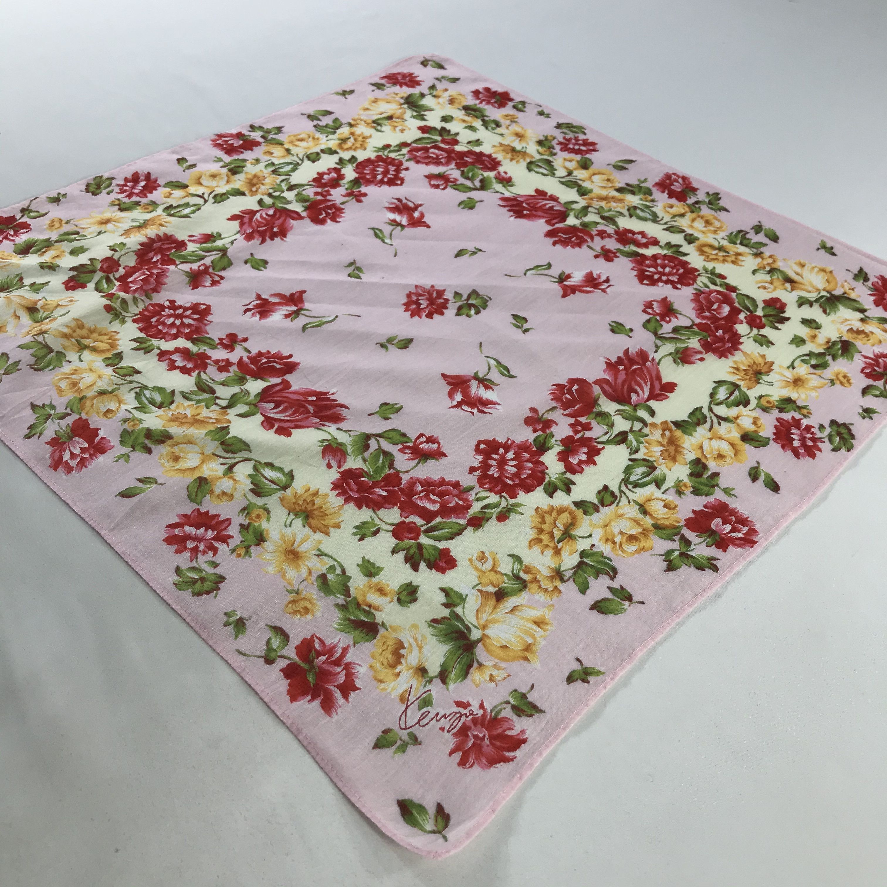 Kenzo × Vintage Kenzo Bandana / Handkerchief / Neckerchief - S1078 Size ONE SIZE - 2 Thumbnail