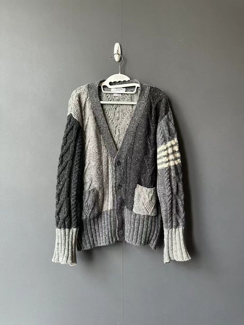 Thom Browne Thom Browne Color-blocked cardigan jacket 2505-Nextarrow Size US L / EU 52-54 / 3 - 1 Thumbnail