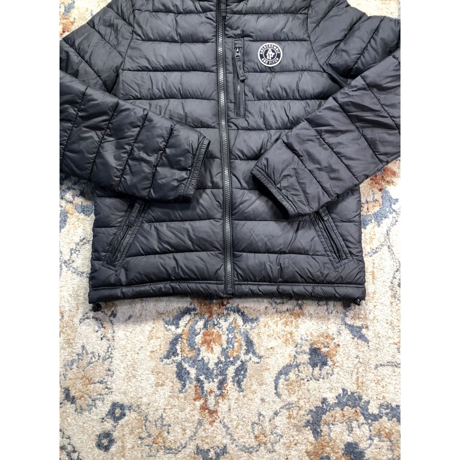 Abercrombie & Fitch Abercrombie & Fitch Jacket Mens L Black Puffer Quilted Full Zip Insulated Size US L / EU 52-54 / 3 - 5 Thumbnail