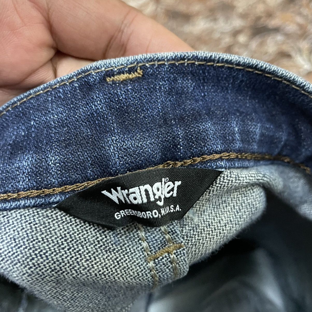 Wrangler 🔥Vintage Wrangler WM3903 Stoned Washed Distress Denim Jeans Size US 31 - 11 Thumbnail