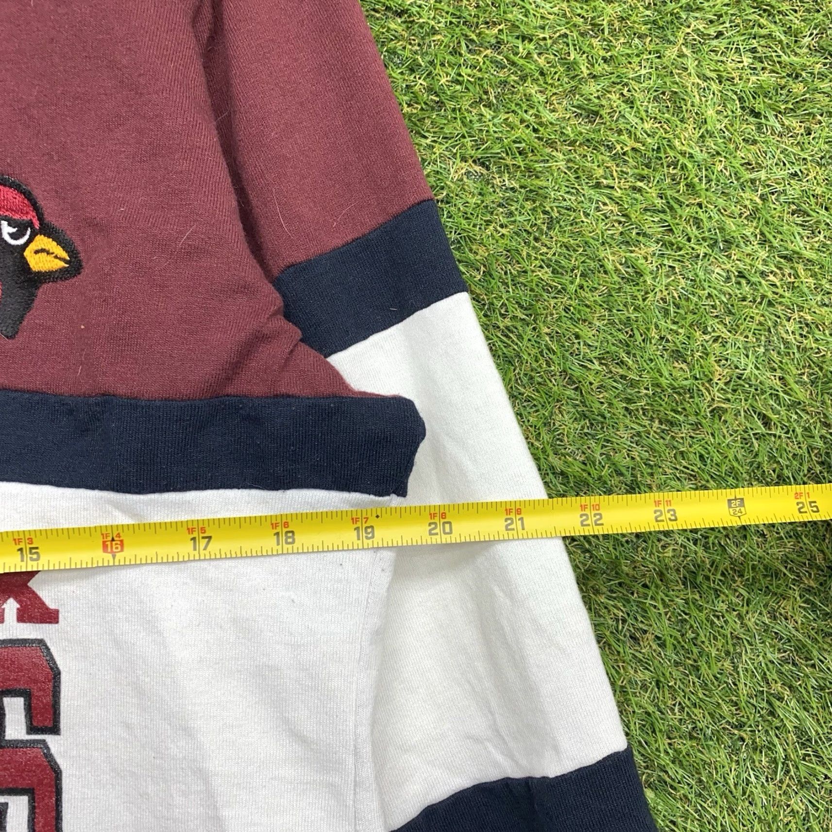 Nutmeg VINTAGE Nutmeg Rugby Polo Shirt Mens Large 80s 90s NFL Sport Red Cotton Embroidered Striped Long Sleeve Rugby Size US L / EU 52-54 / 3 - 4 Thumbnail