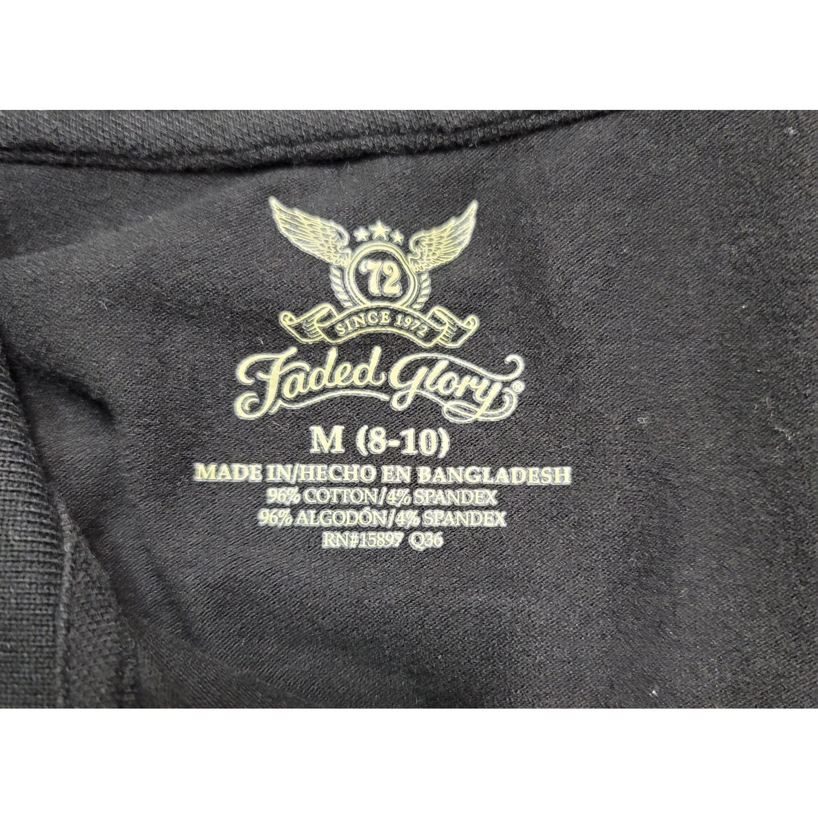 Faded Glory Faded Glory Black 5 Button Polo Top Medium 8 10 Lightweight Size M / US 6-8 / IT 42-44 - 3 Thumbnail