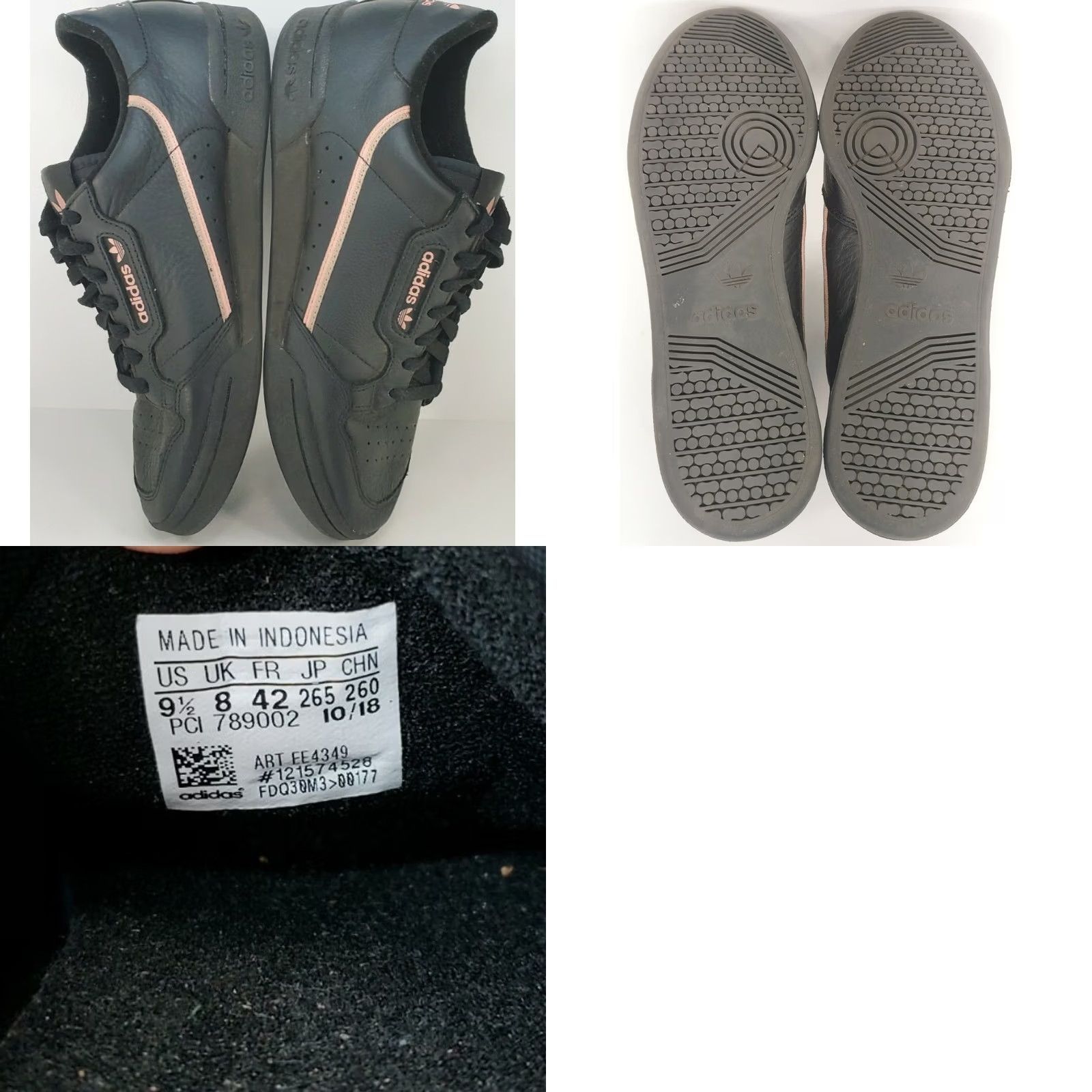 Adidas Adidas Continental 80 Black/Pink Women's 9.5 Sneaker Casual Running Workout Shoes Size US 10 / IT 40 - 8 Thumbnail