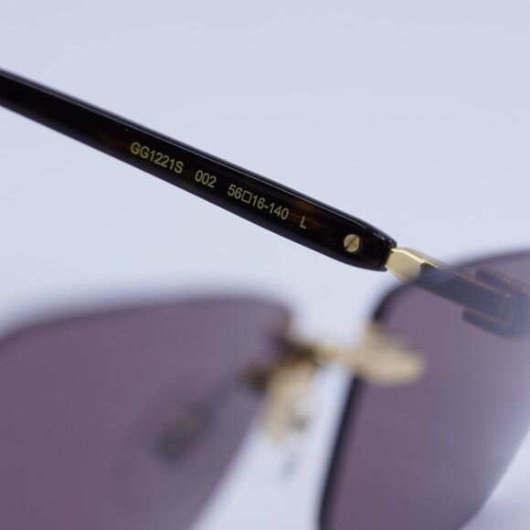 Gucci 🕶️ New Gucci GG1221S 002 Sunglasses - Gold/Havana Frame Size ONE SIZE - 6 Thumbnail