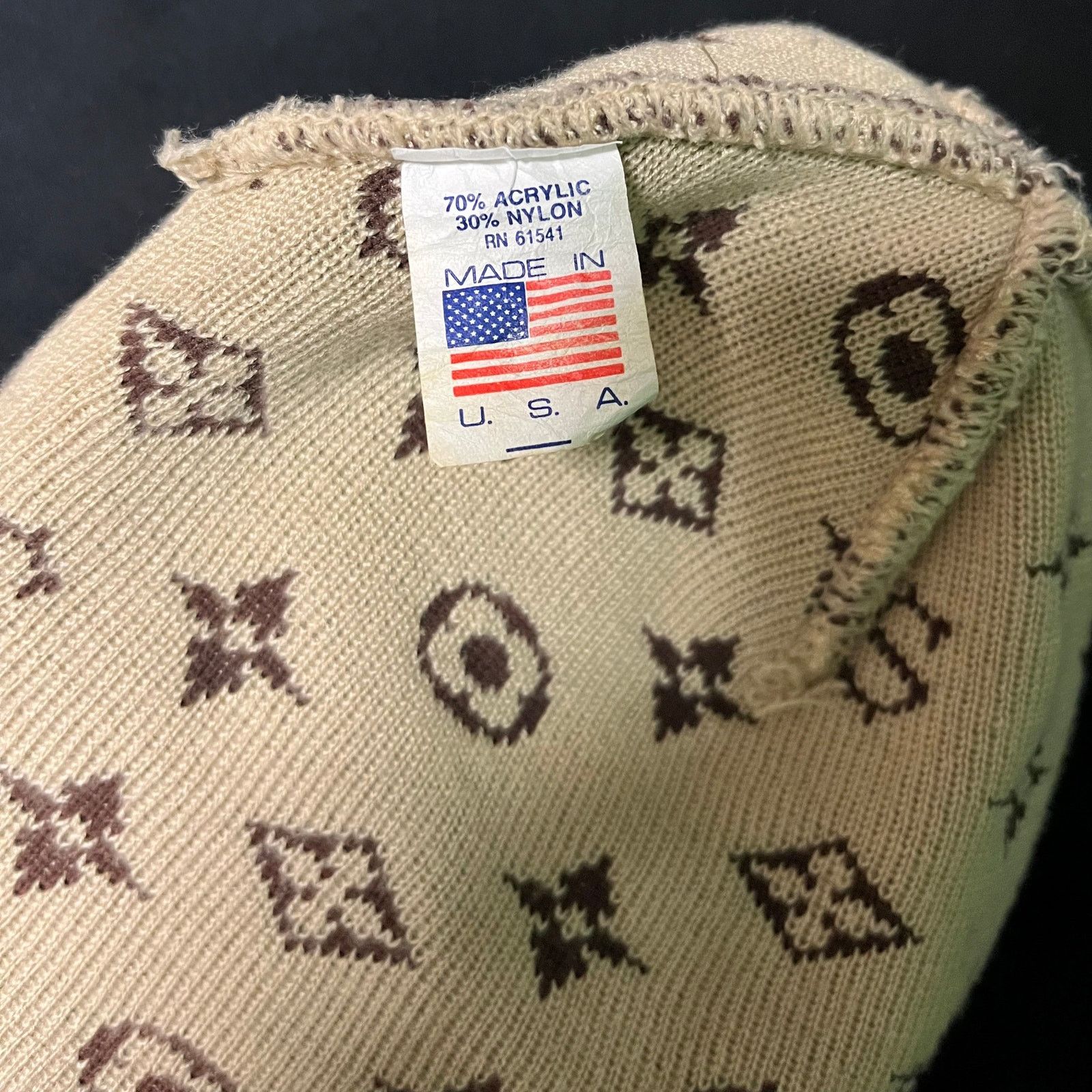 Supreme 2000 Supreme LV Monogram Tan Beanie Size ONE SIZE - 5 Thumbnail