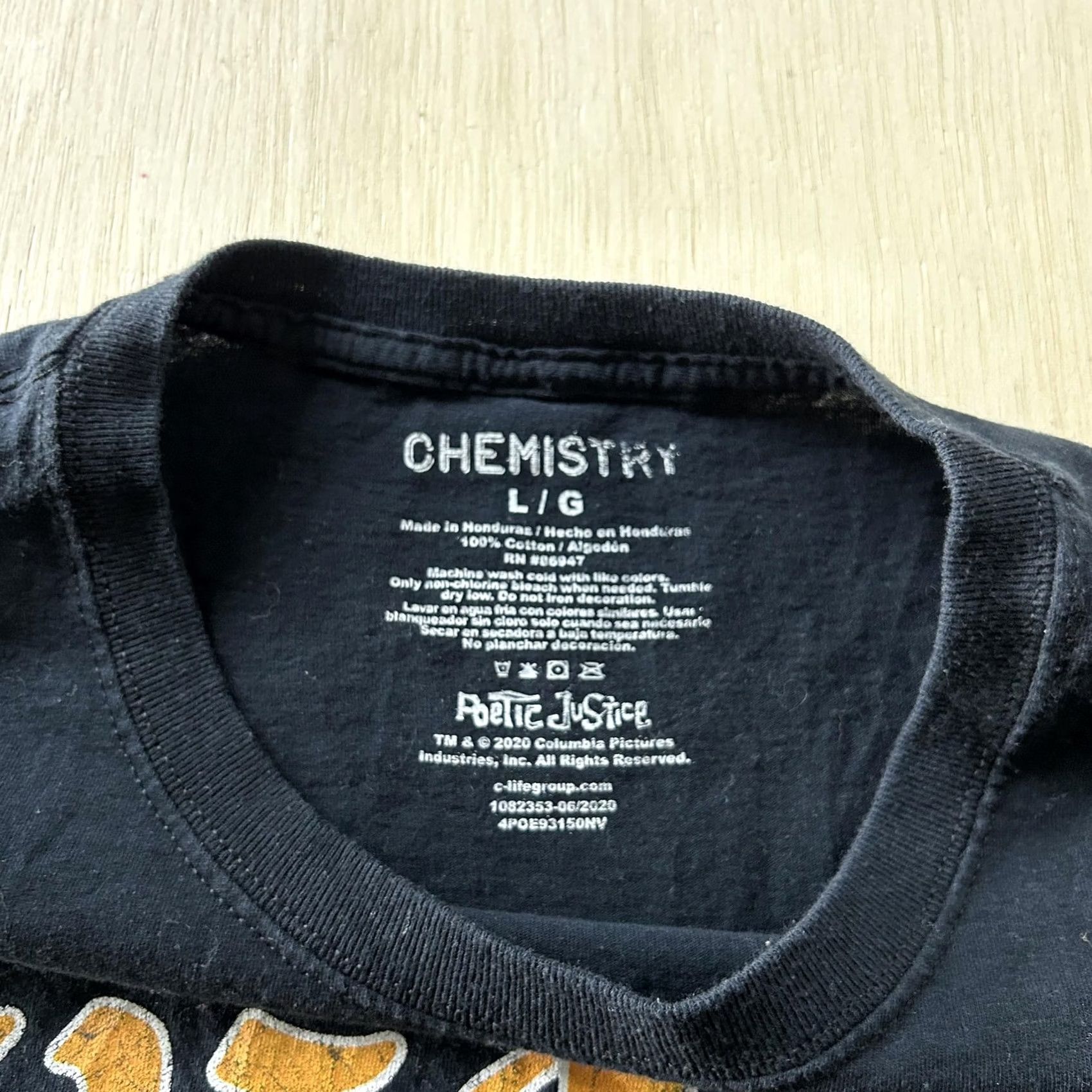 Vintage Chemistry Shirt Mens L Black Pac Poetic Justice Lucky Movie Tee Size US L / EU 52-54 / 3 - 3 Thumbnail